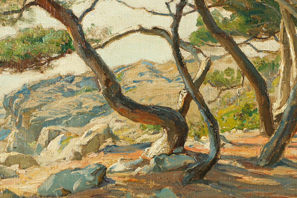 Harry Van der Weyden Oil Painting on Canvas Affixed to Board Coastal Landscape