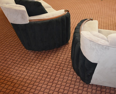 Vintage Art Deco Three Seat Sofa and Chair Set