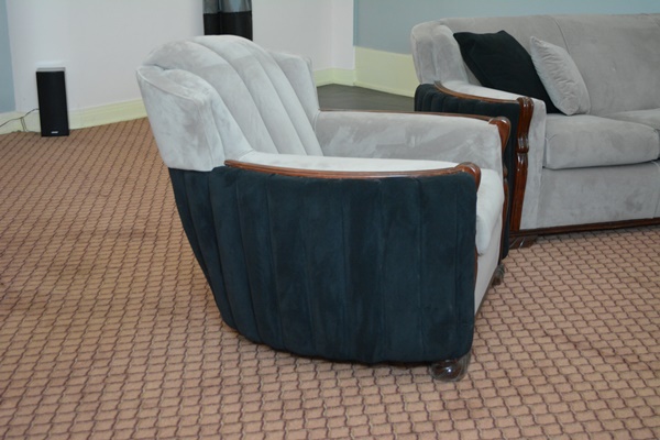 Vintage Art Deco Three Seat Sofa and Chair Set