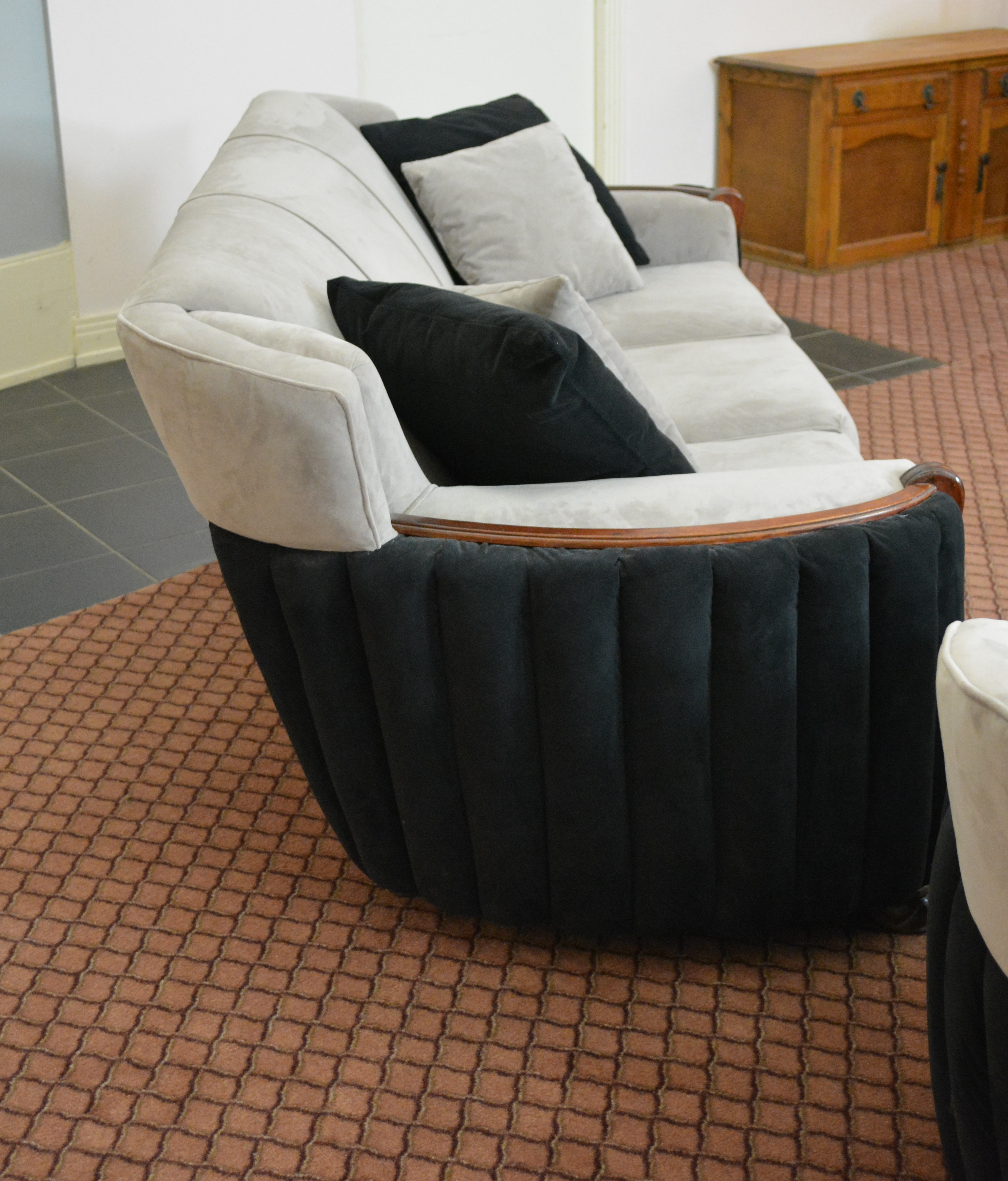 Vintage Art Deco Three Seat Sofa and Chair Set