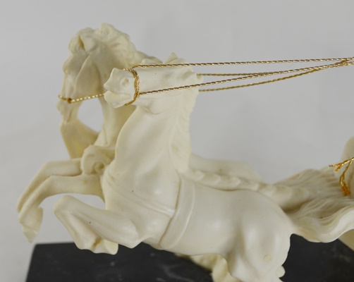 Alabaster Roman Chariot Statue