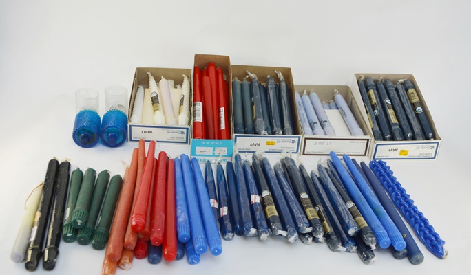 Collection of Unused Taper Candles