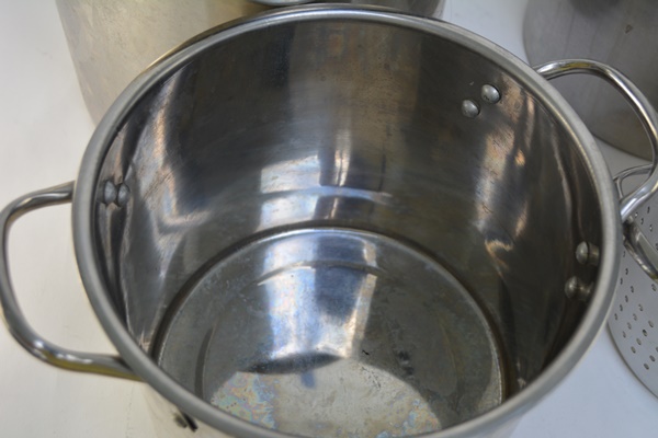 Three Stainless Stock Pots