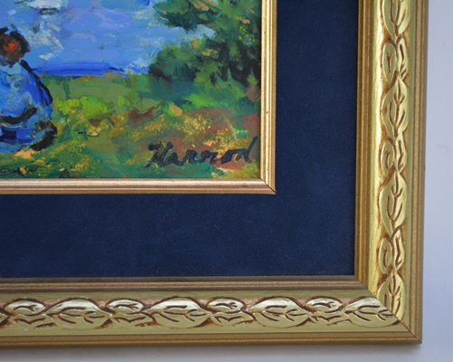 Ann Harrod Original Acrylic Painting of Two by the Lake