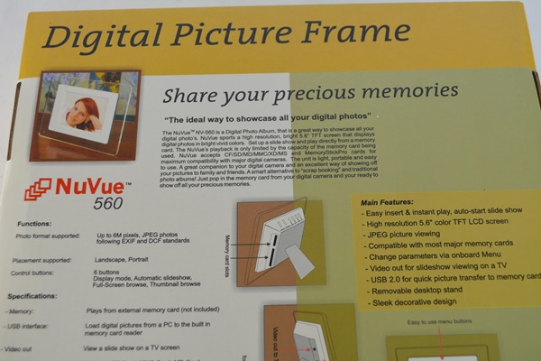 New NuVue 560 Digital Photo Player/PIcture Frame