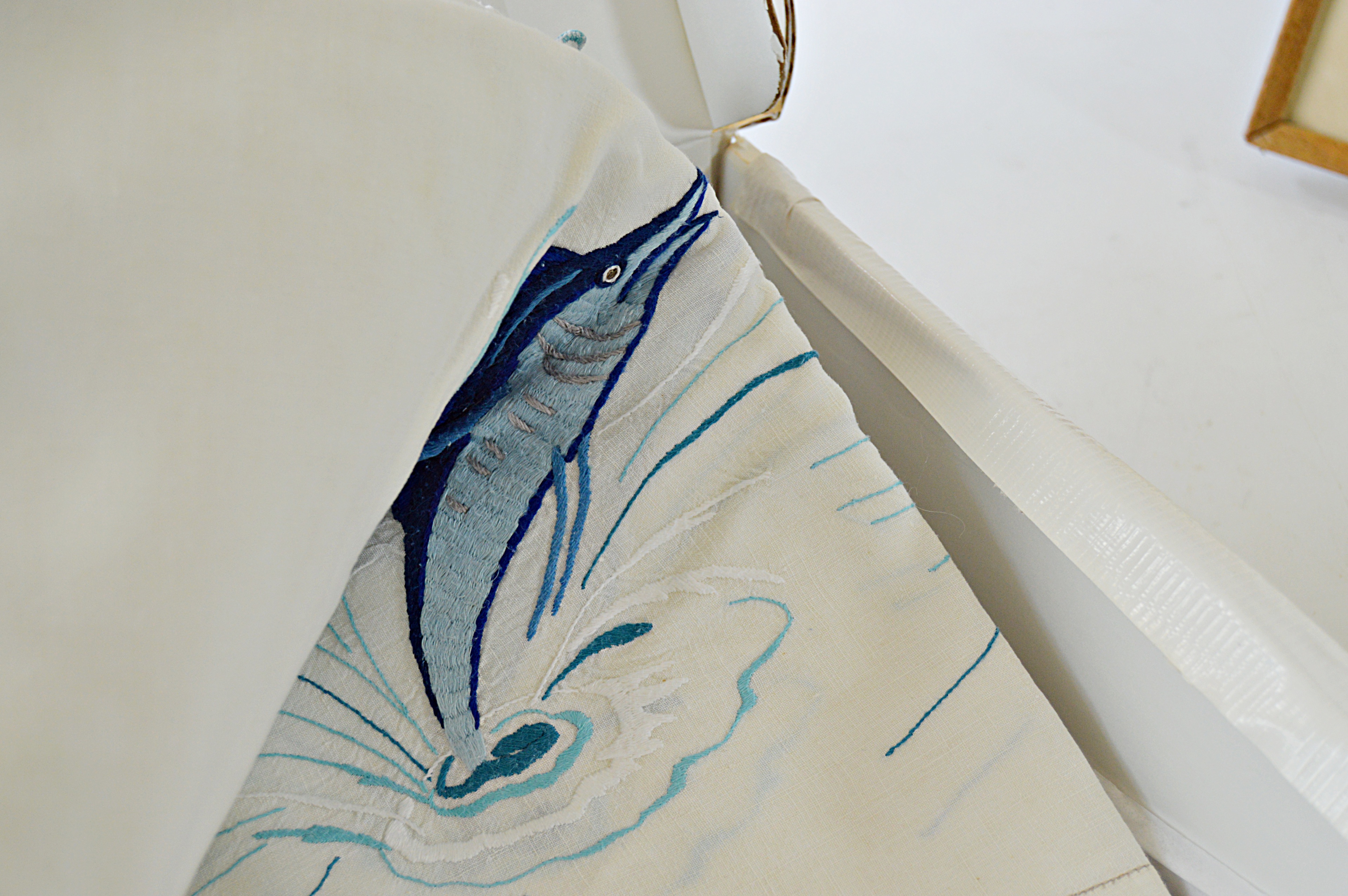 Vintage Custom Table Linens for a Fishing Yacht