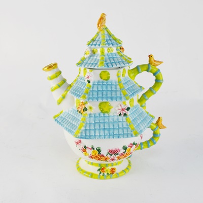 Waterford Holiday Heirloom Pagoda Songbird Tea-For-One Set