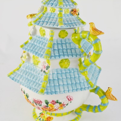 Waterford Holiday Heirloom Pagoda Songbird Tea-For-One Set