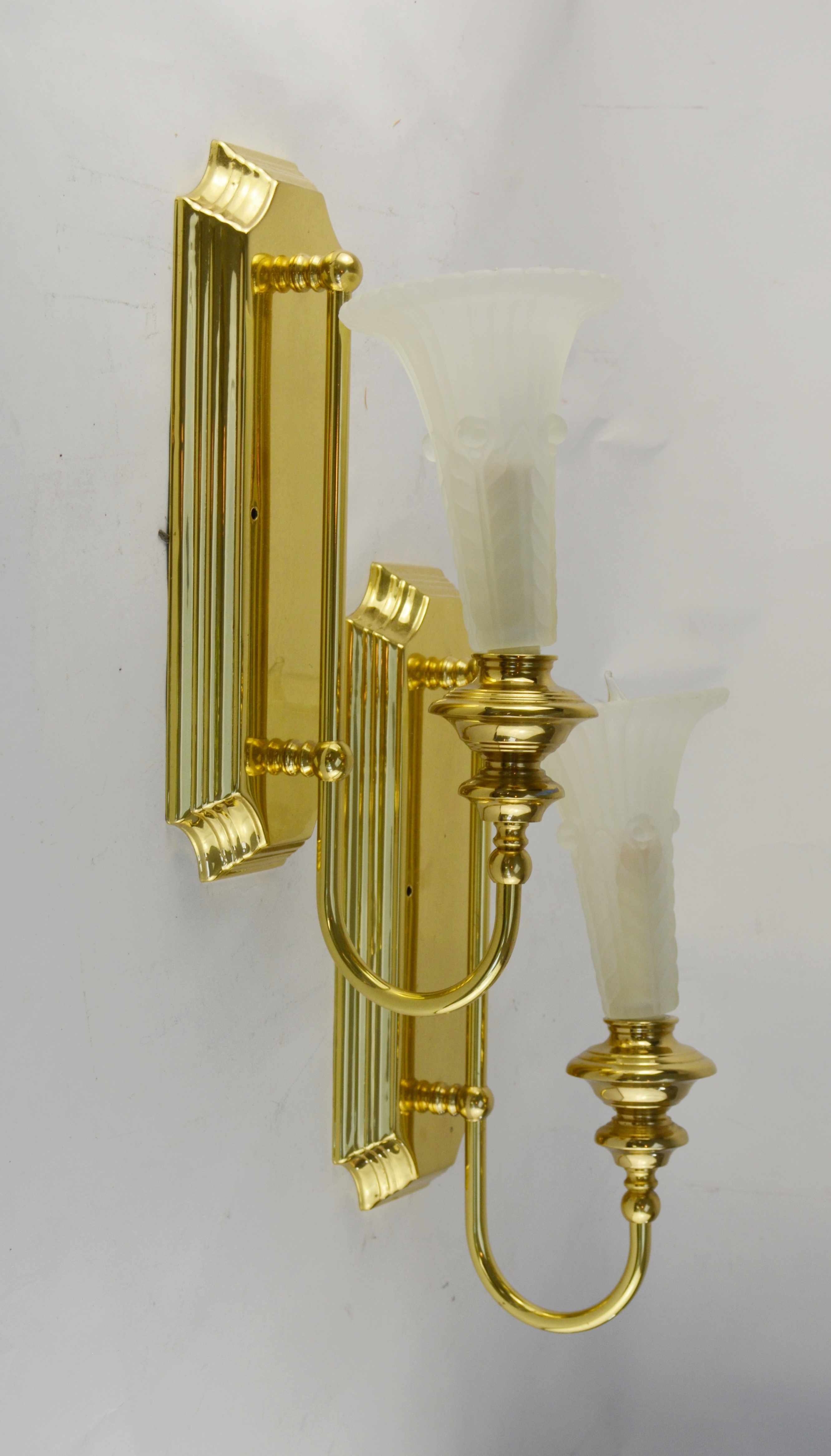 Art Deco Brass Sconce Light Fixtures