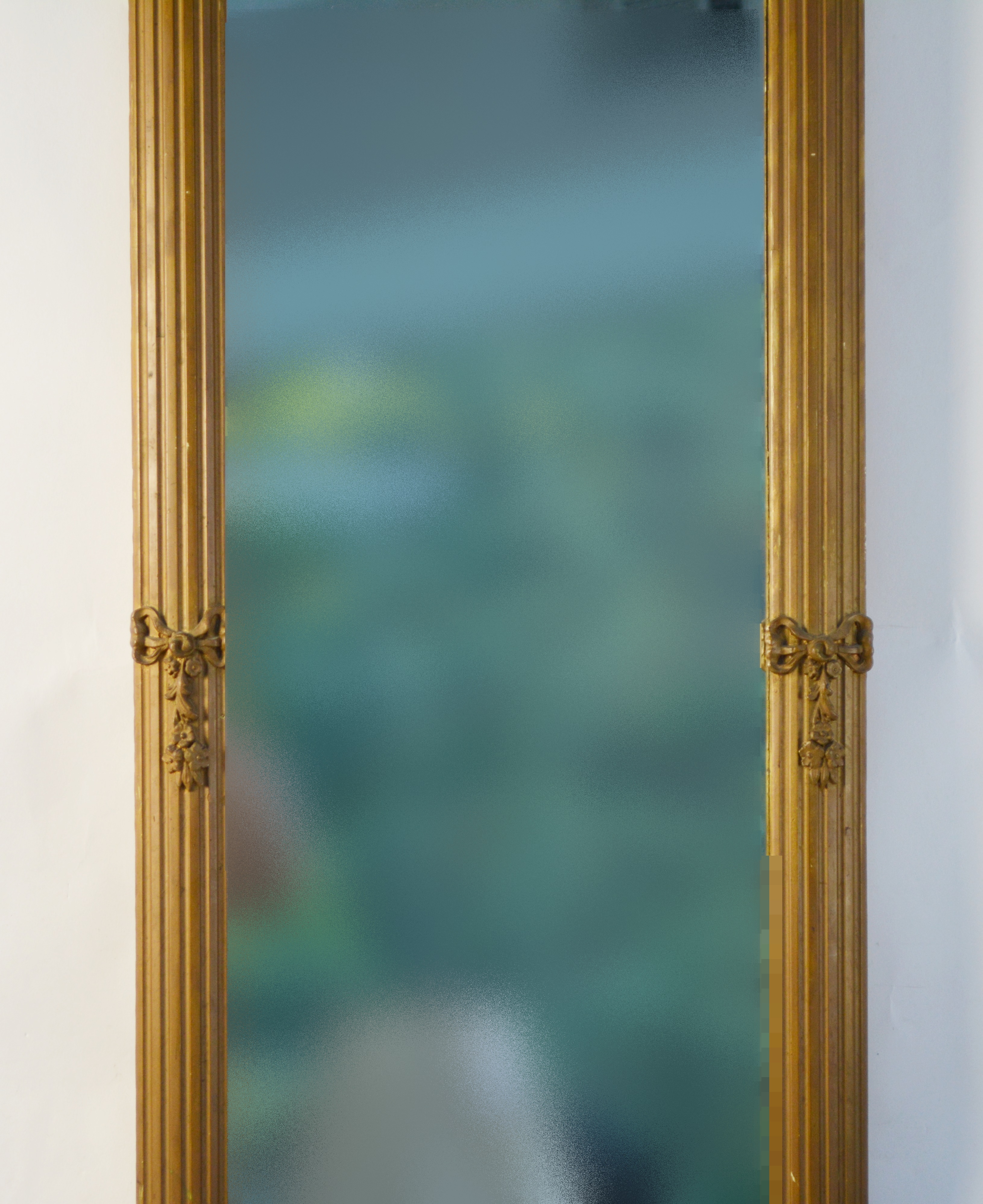 Antique Trumeau Style Wall Mirror