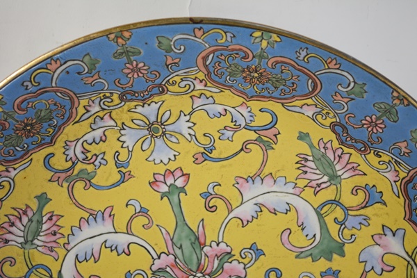 Chinese Ceramic Bowl and Two Pottery Leaves