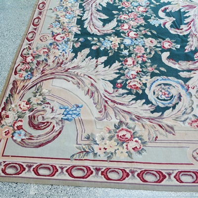 Very Large Aubusson Style Needlepoint Area Rug