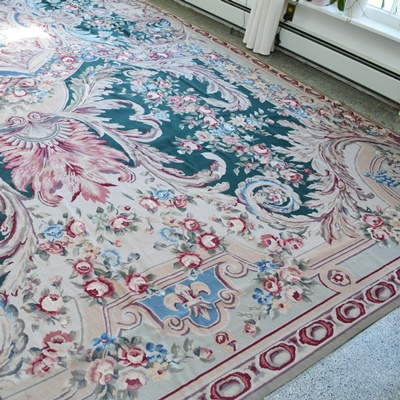 Very Large Aubusson Style Needlepoint Area Rug