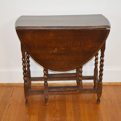 Vintage Drop Leaf Walnut Table