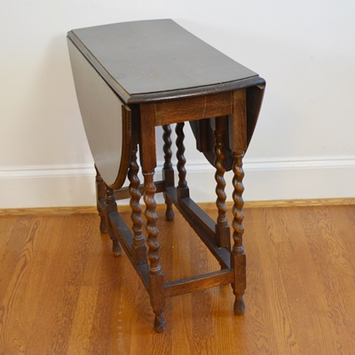 Vintage Drop Leaf Walnut Table