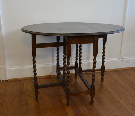 Vintage Drop Leaf Walnut Table