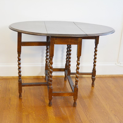 Vintage Drop Leaf Walnut Table