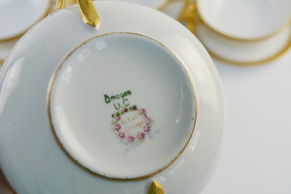 Union Ceramique Limoges Cream Soup Bowls