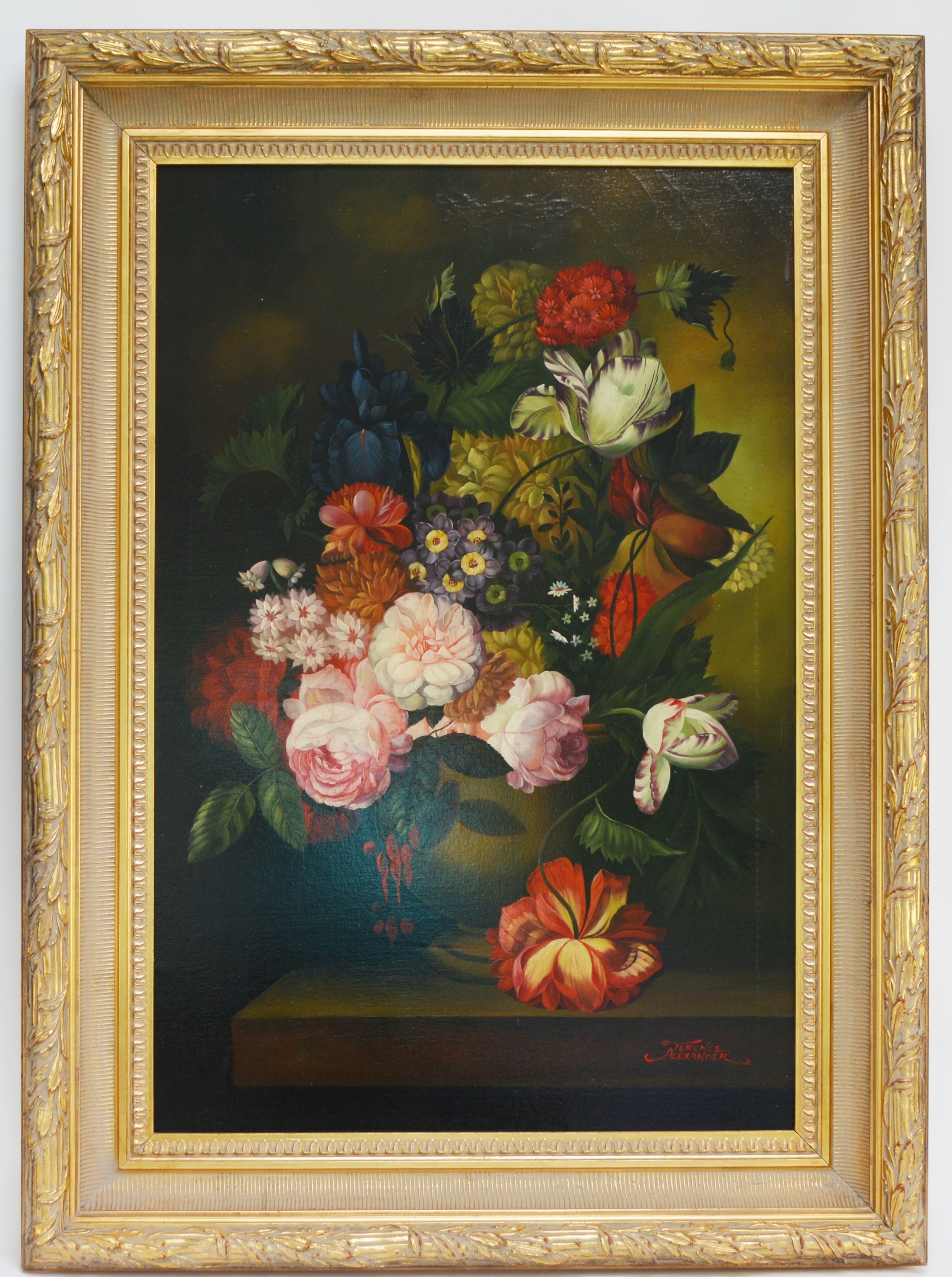 Framed Floral Giclee After Terrence Alexander