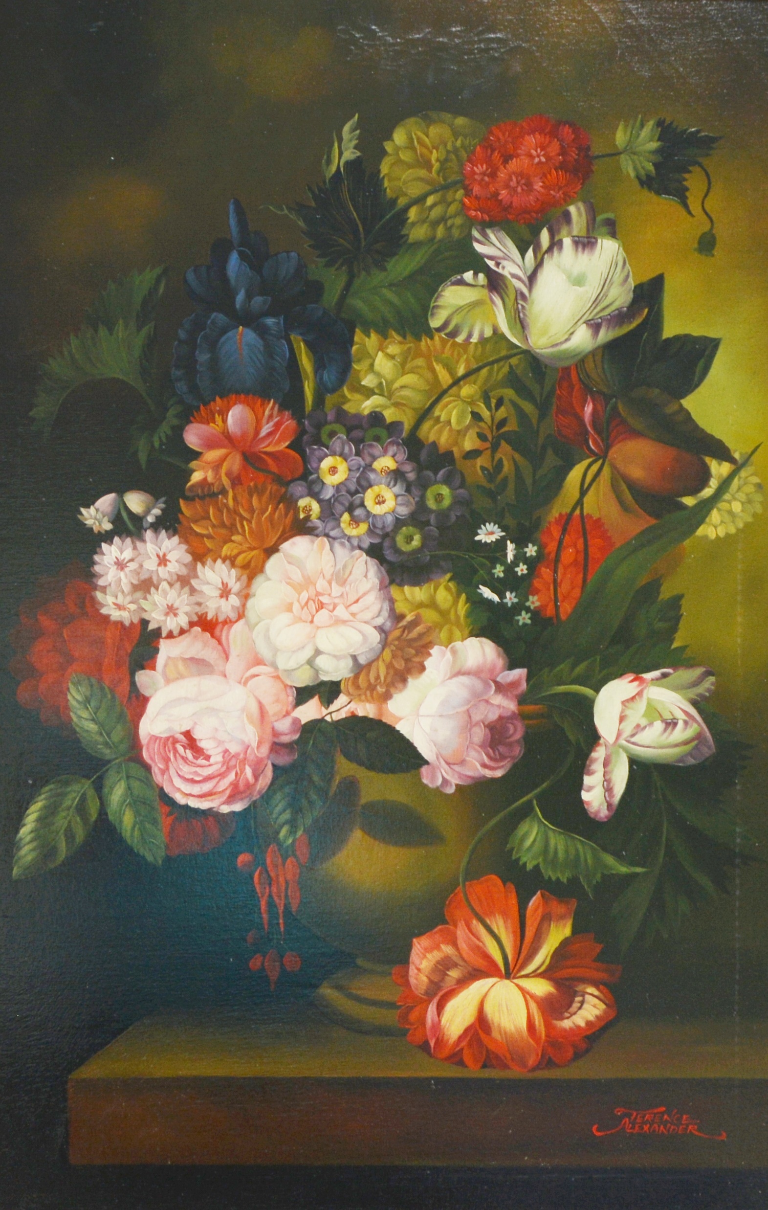 Framed Floral Giclee After Terrence Alexander