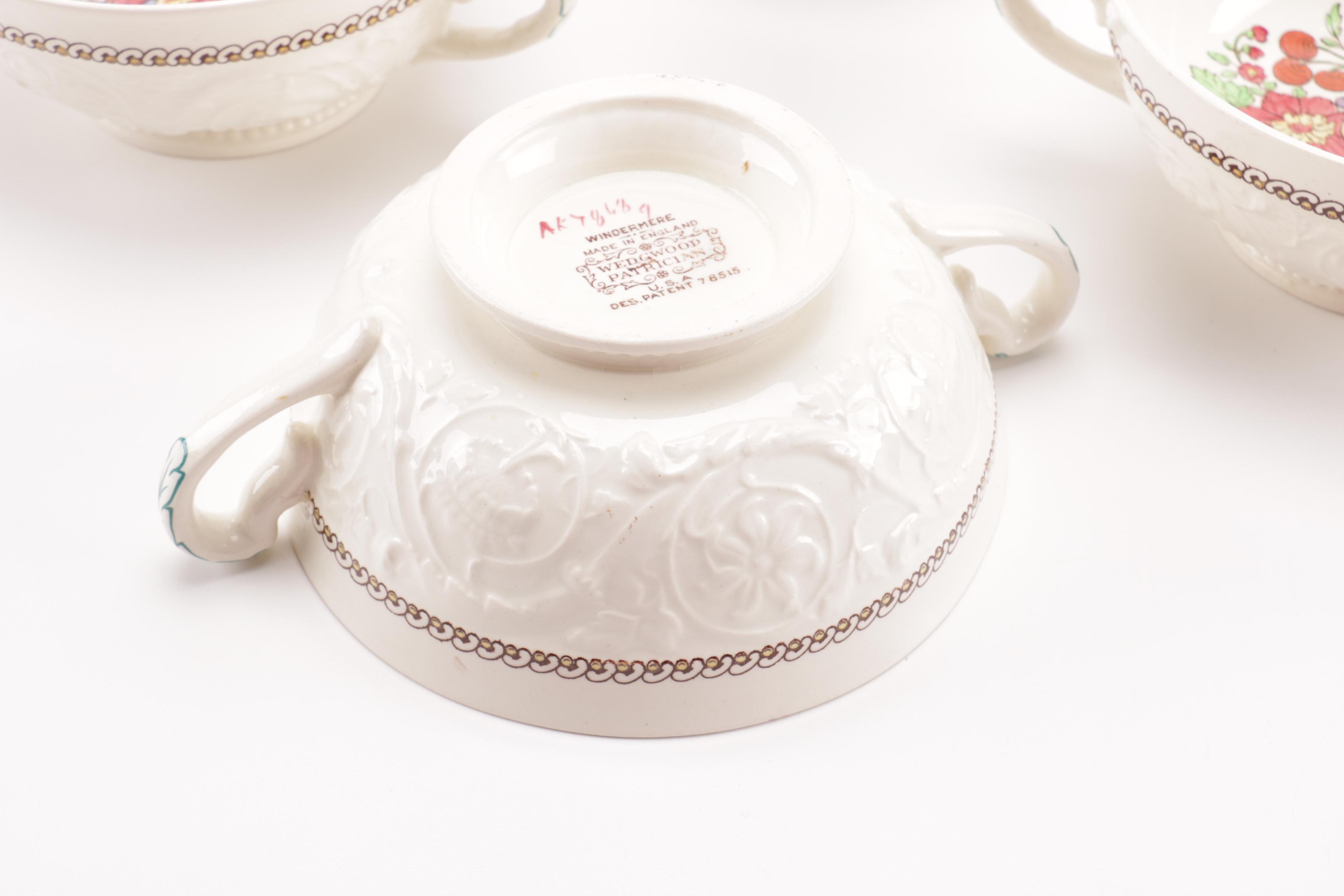 Wedgwood Patrician 'Windermere"  Bouillon Cups