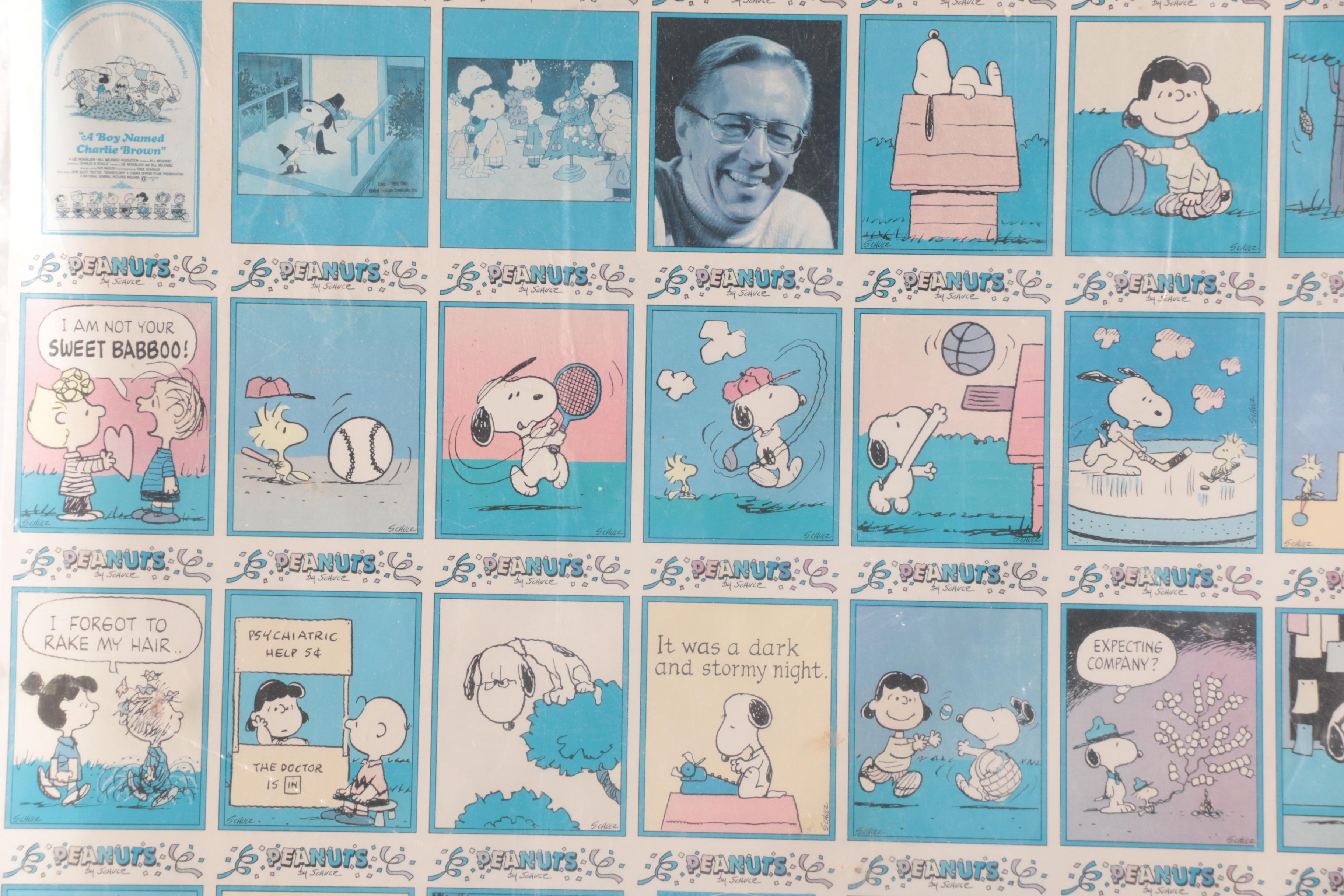 1958 "Peanuts" Trading Cards Uncut Sheet