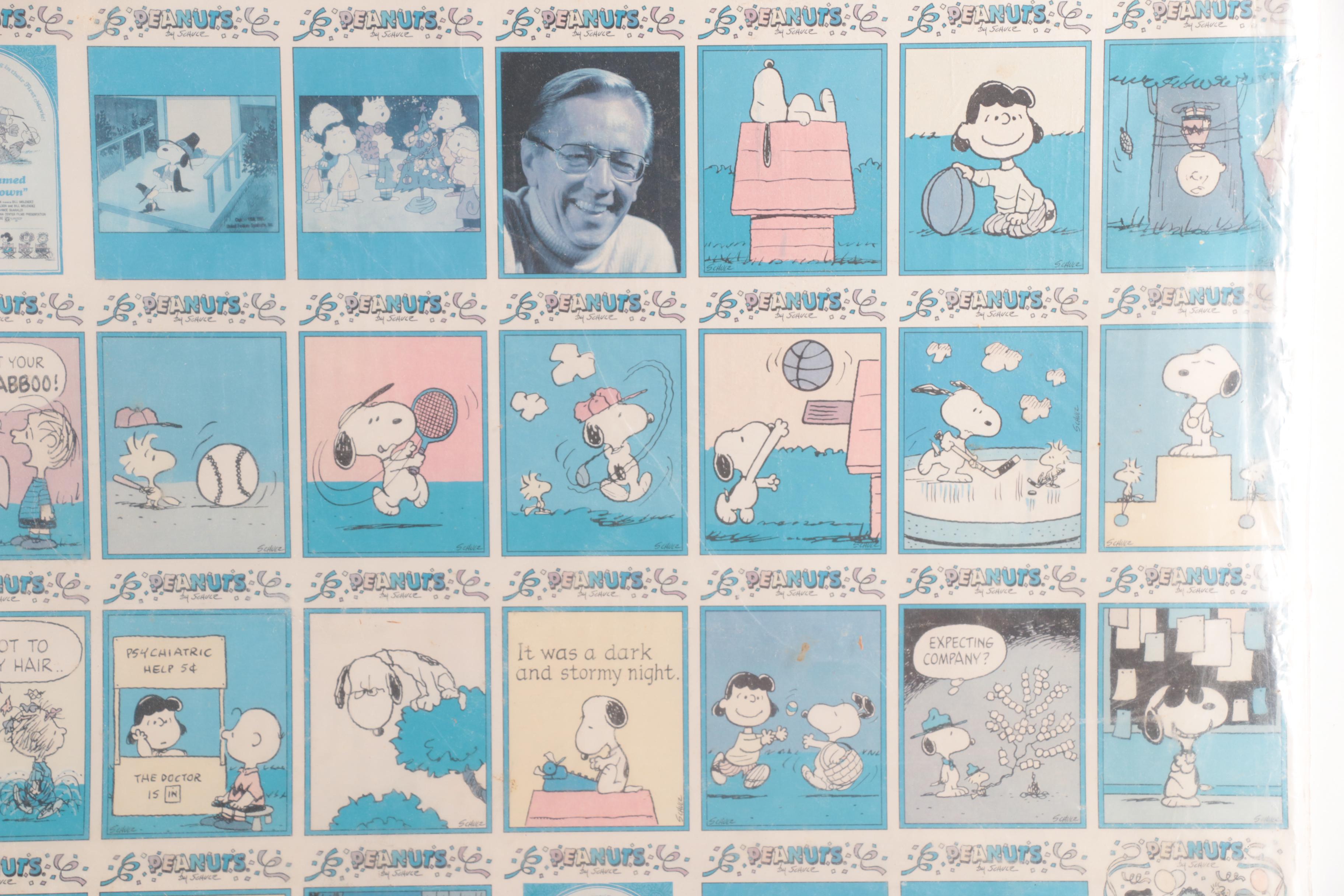 1958 "Peanuts" Trading Cards Uncut Sheet