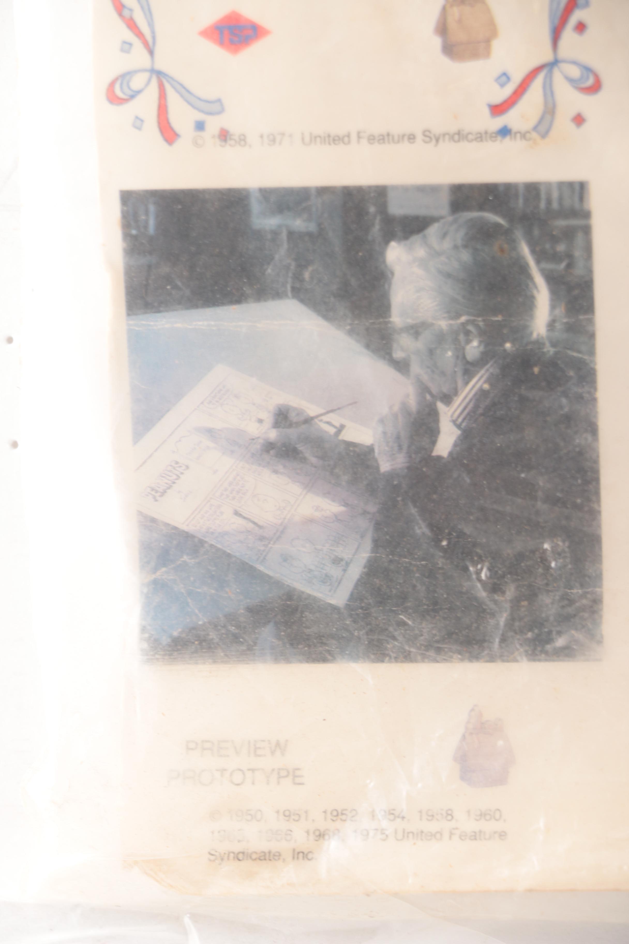 1958 "Peanuts" Trading Cards Uncut Sheet