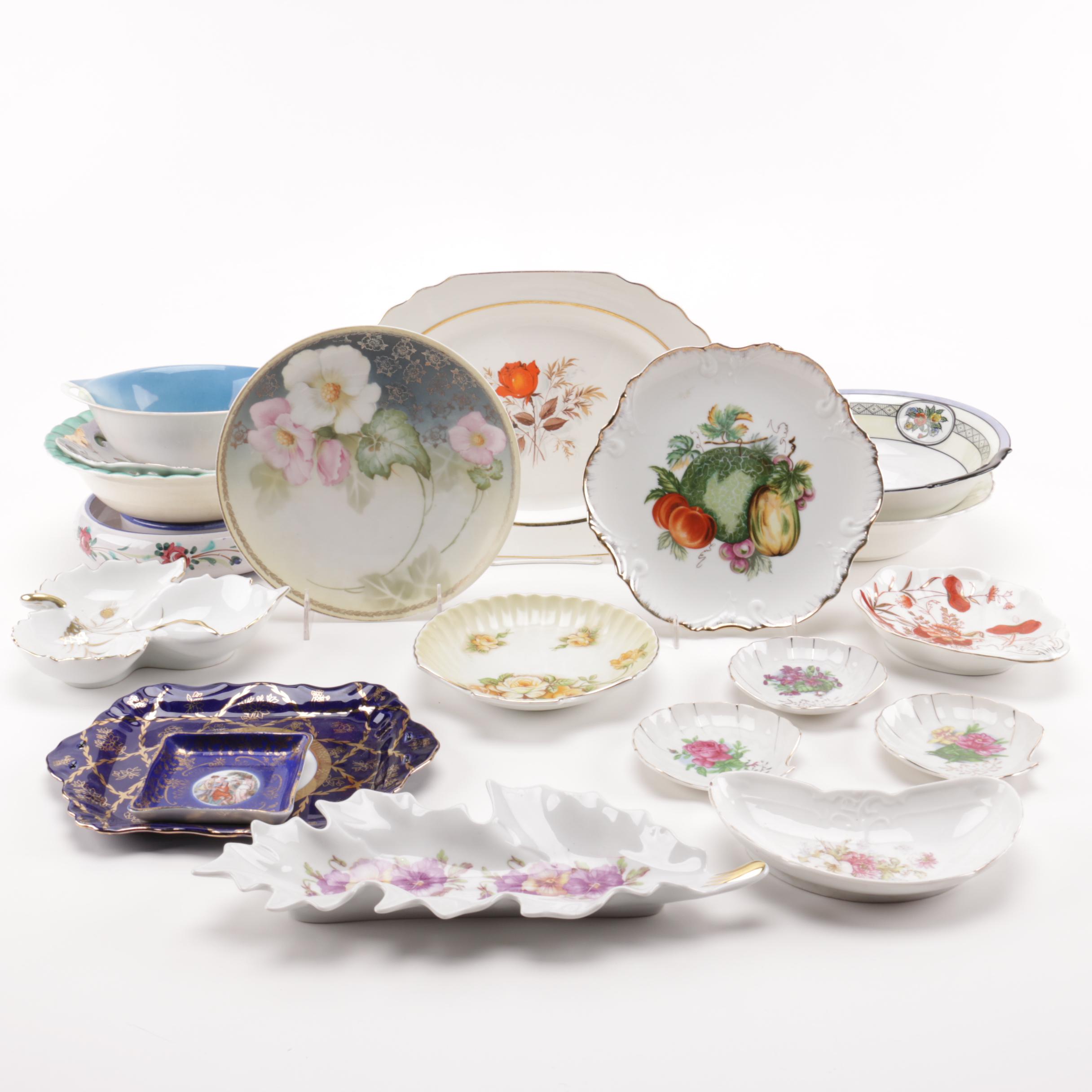 Assorted Ceramic Bowls and Plates From Homer Laughlin, Germany and Japan