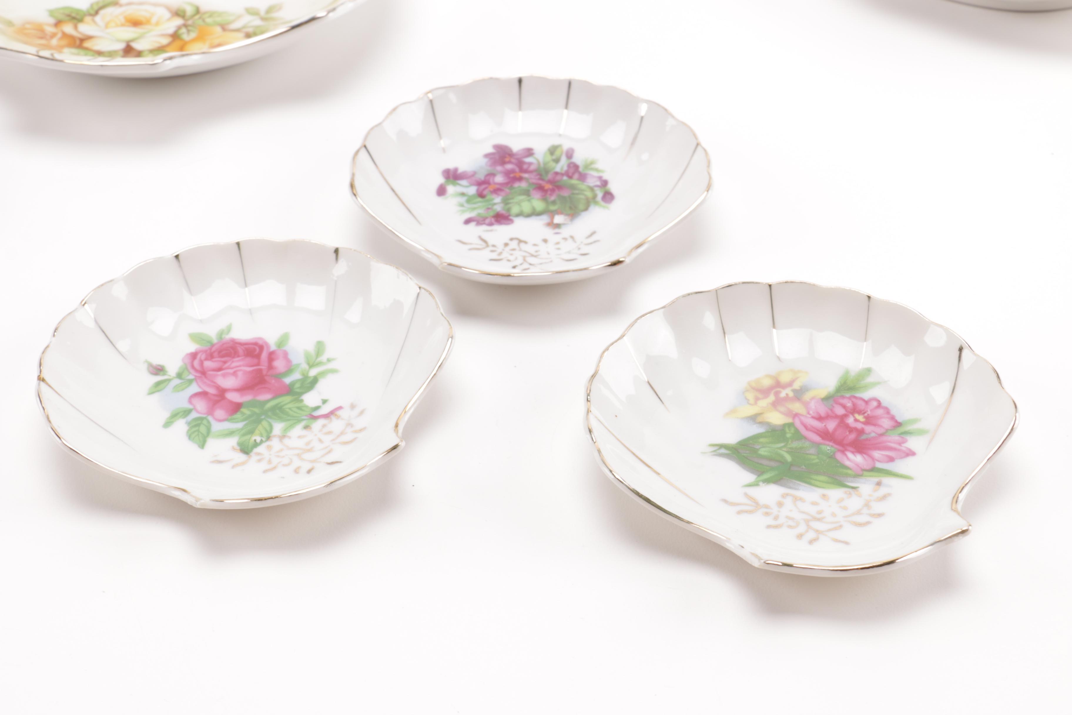 Assorted Ceramic Bowls and Plates From Homer Laughlin, Germany and Japan