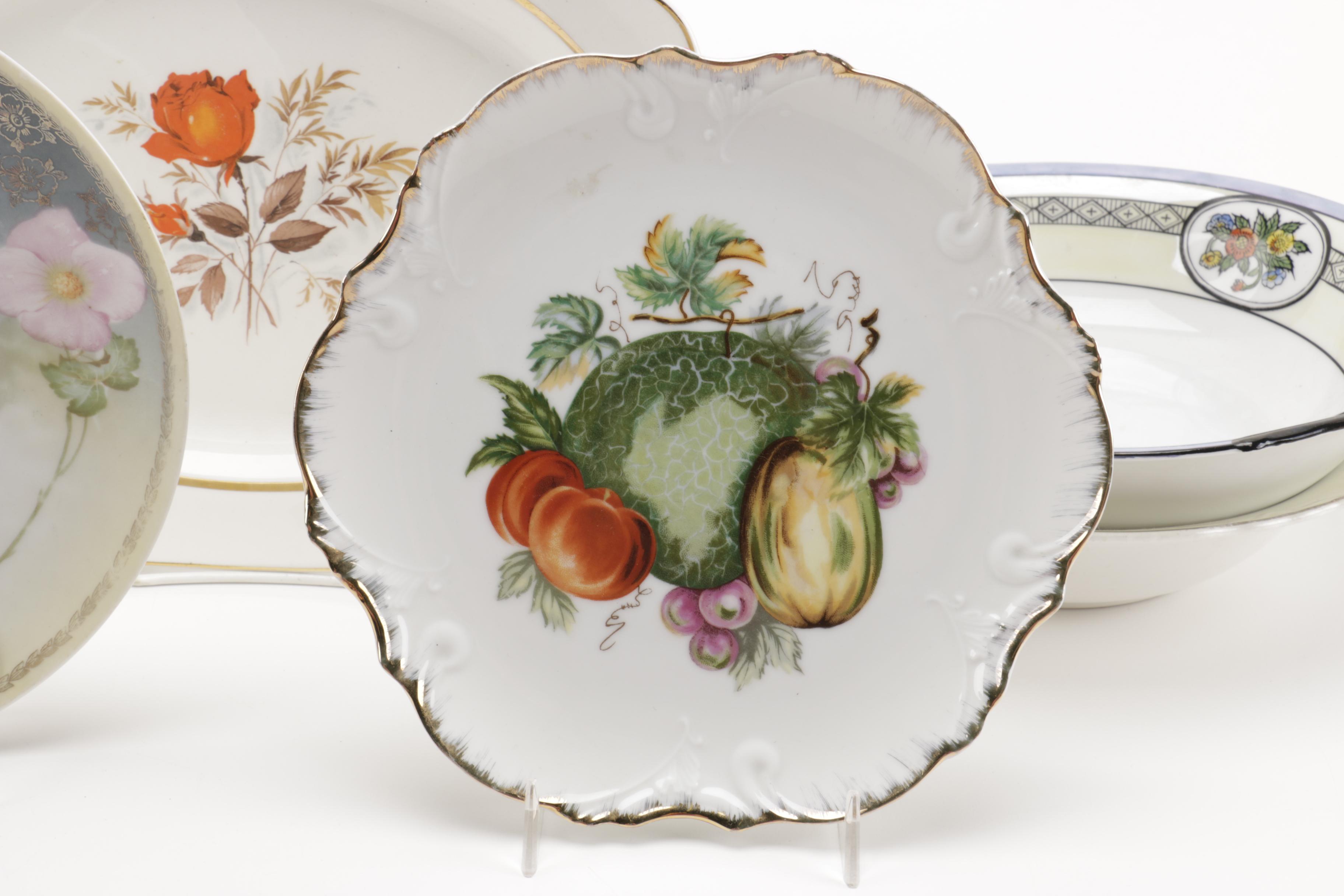 Assorted Ceramic Bowls and Plates From Homer Laughlin, Germany and Japan
