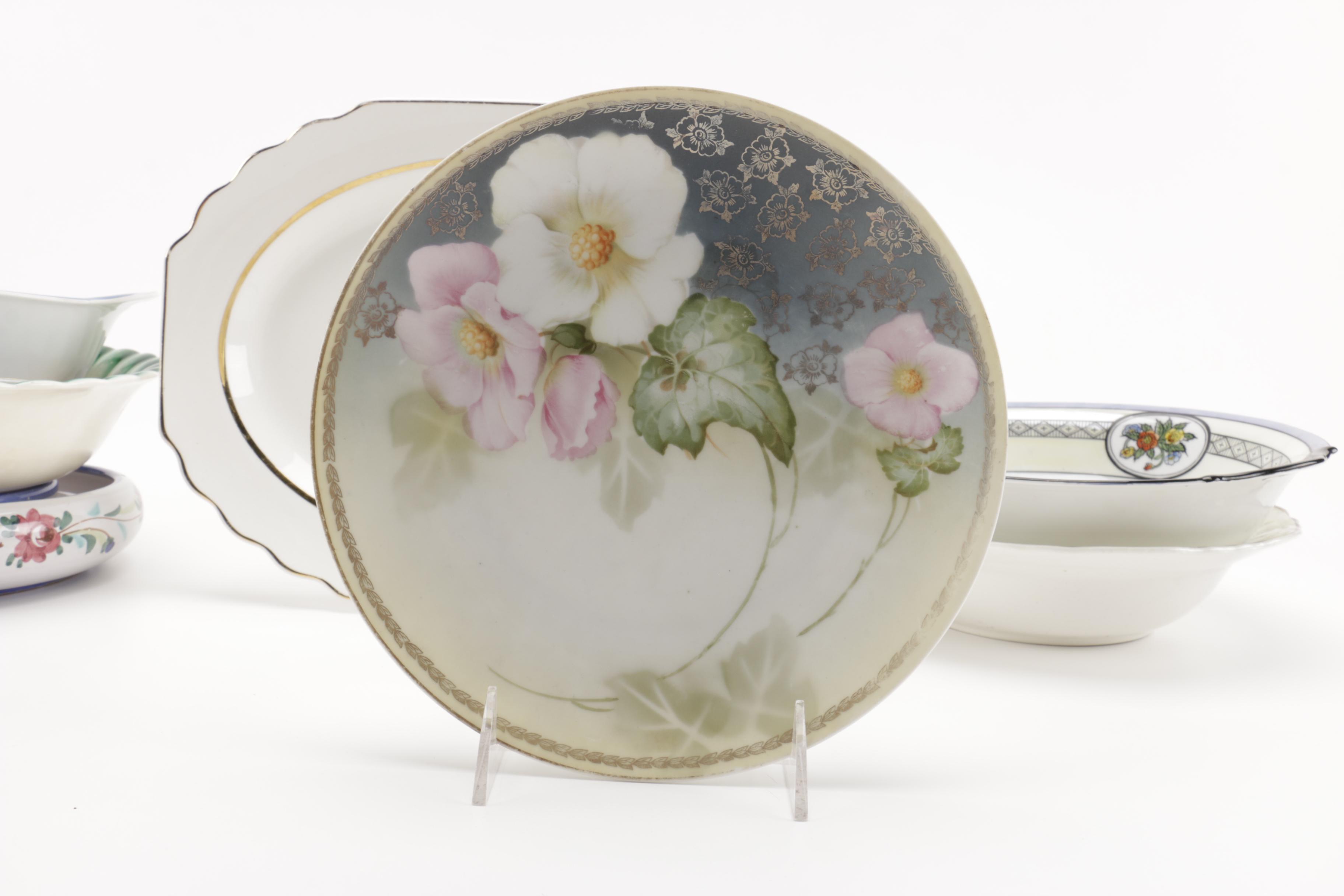 Assorted Ceramic Bowls and Plates From Homer Laughlin, Germany and Japan