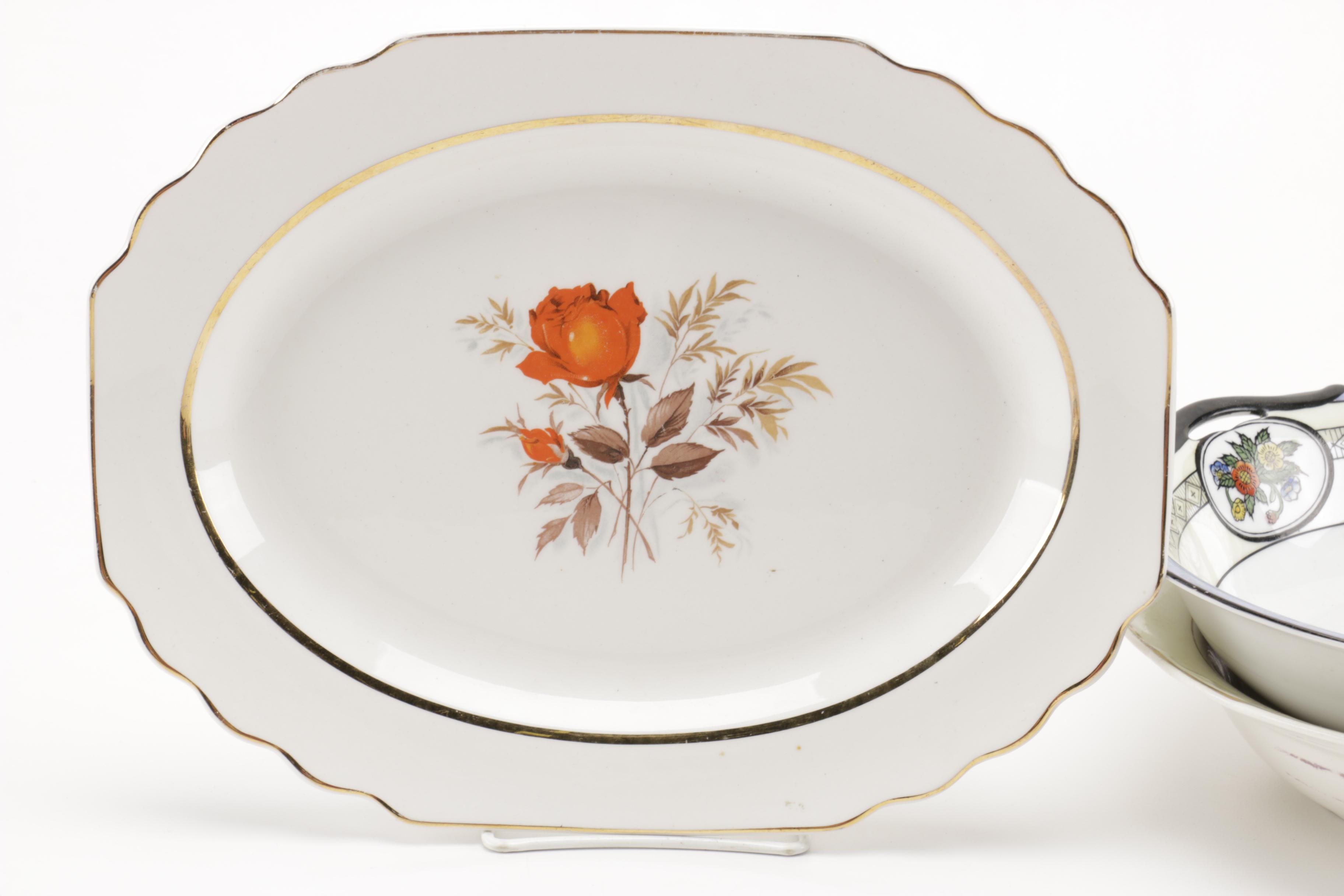 Assorted Ceramic Bowls and Plates From Homer Laughlin, Germany and Japan