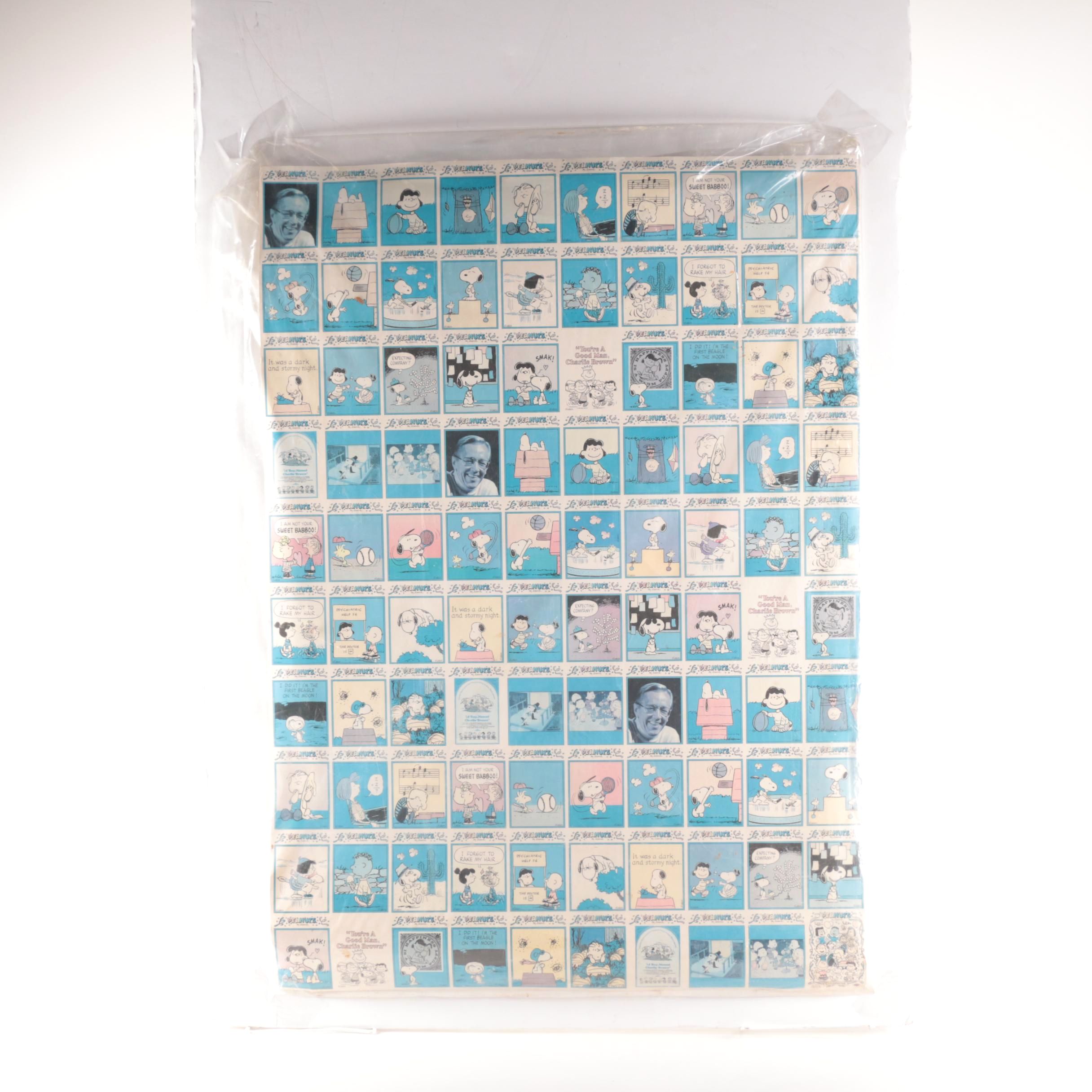1958 "Peanuts" Trading Cards Uncut Sheet