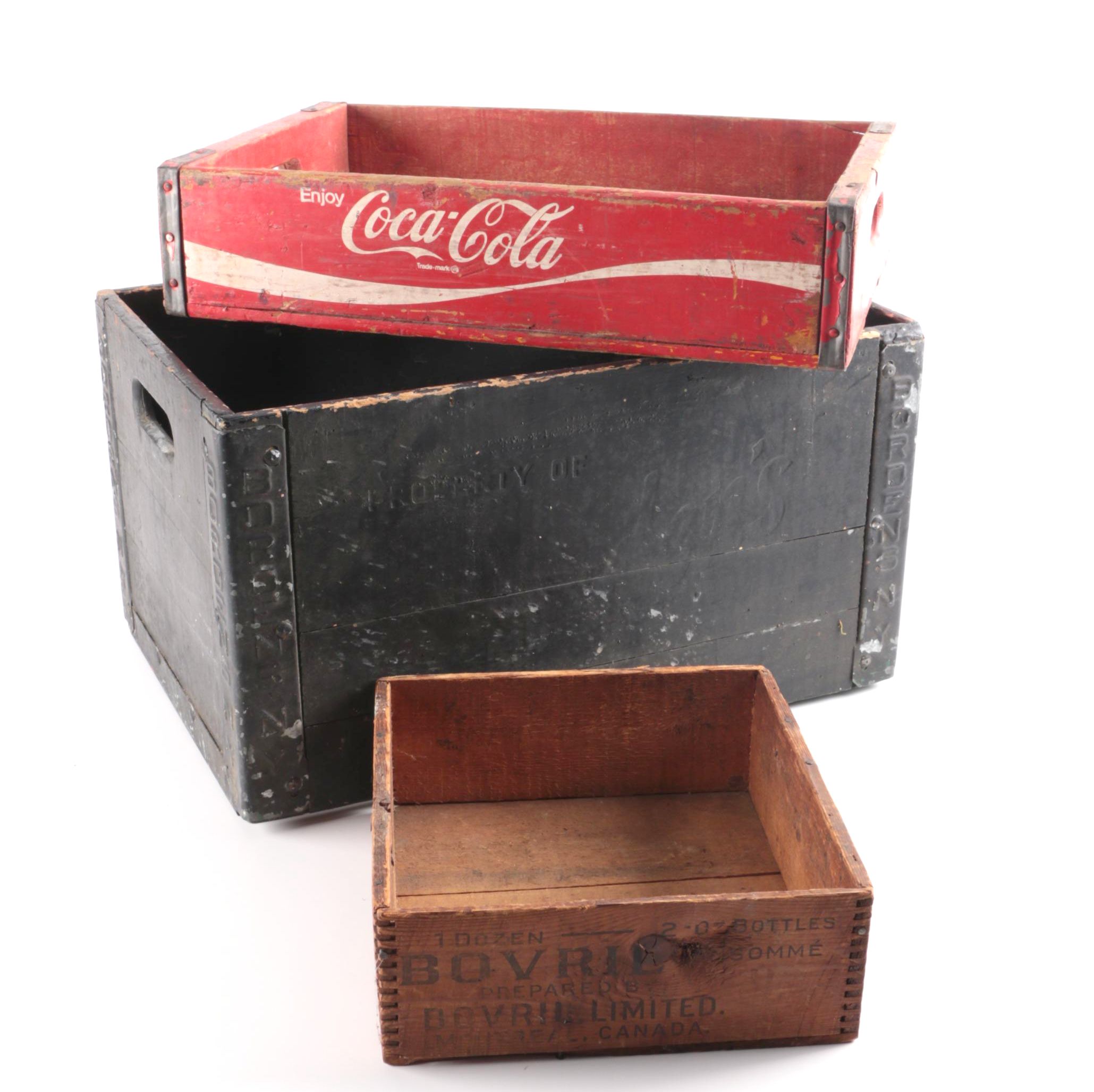 Early to Mid Century Wood Advertising Crates