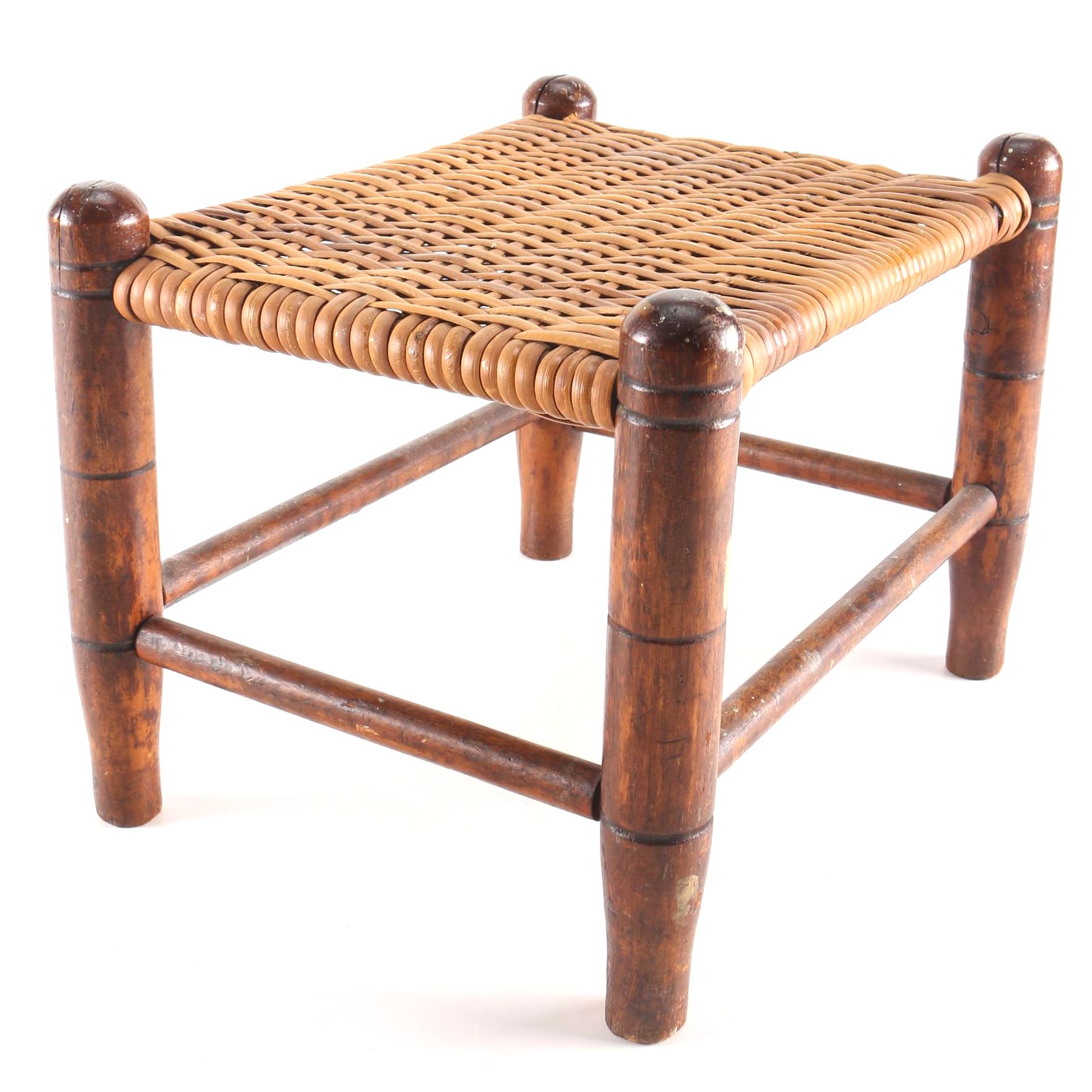 Woven Rush Footstool