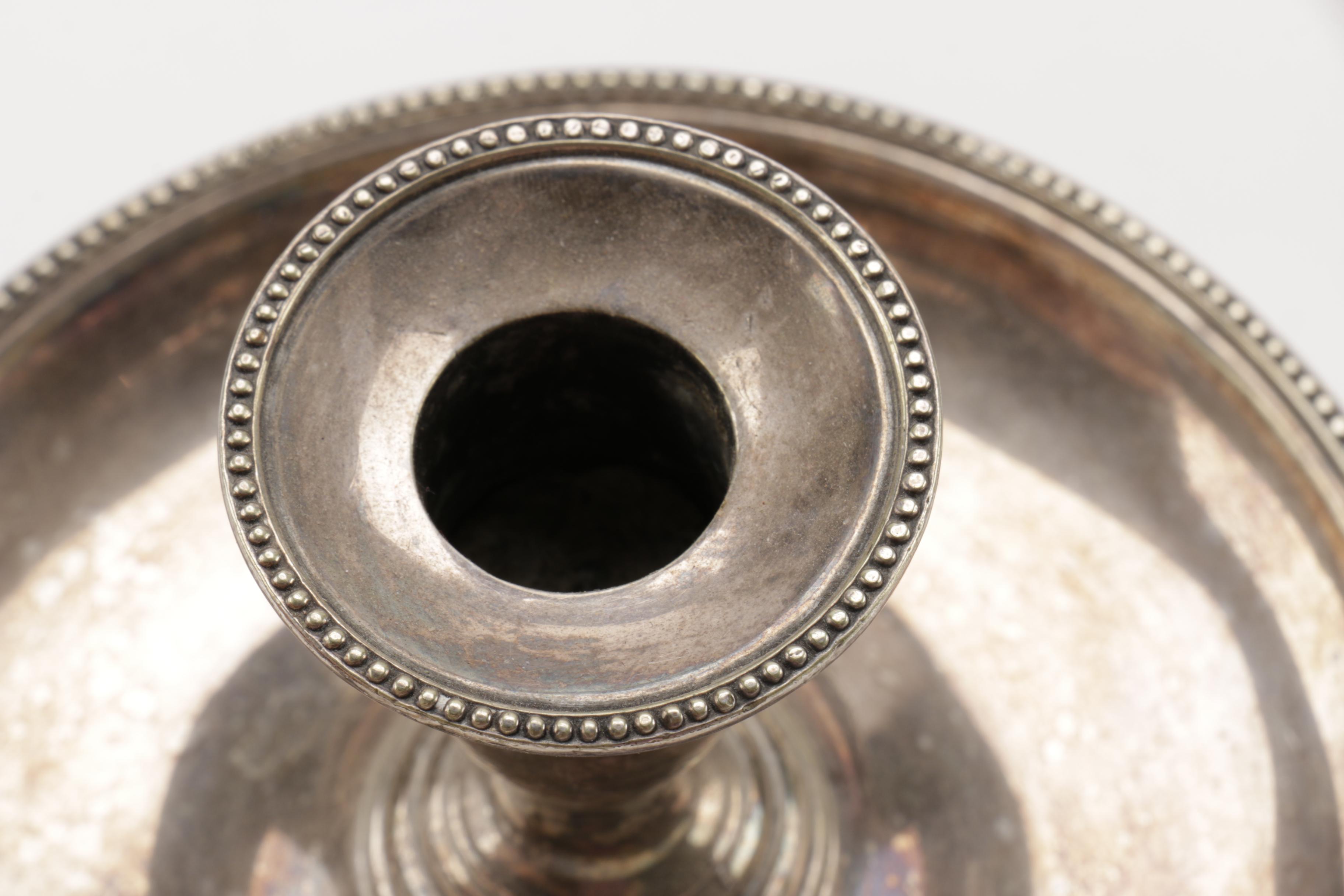 Metal Candlesticks With Accessories Featuring Brass