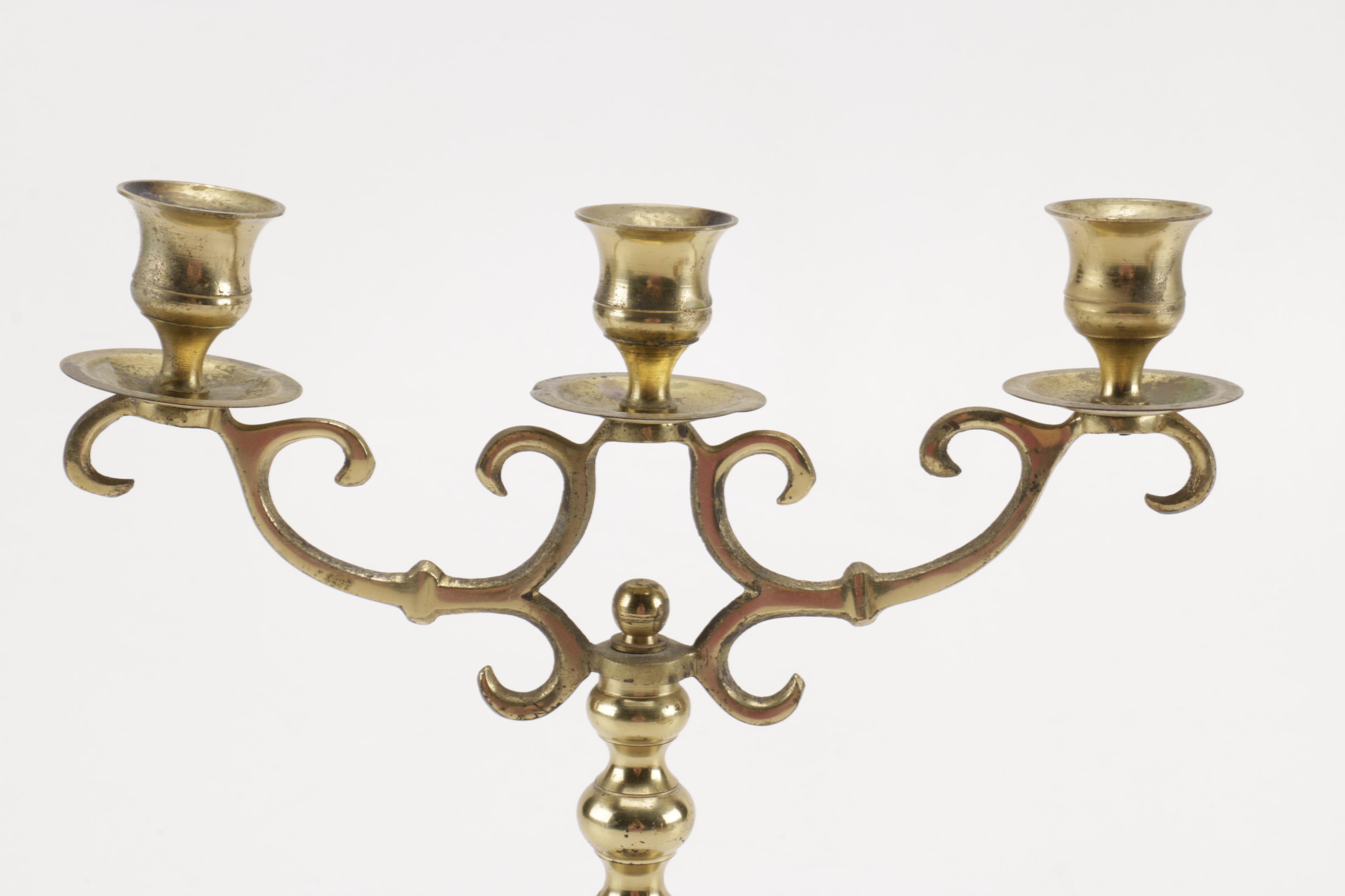 Metal Candlesticks With Accessories Featuring Brass