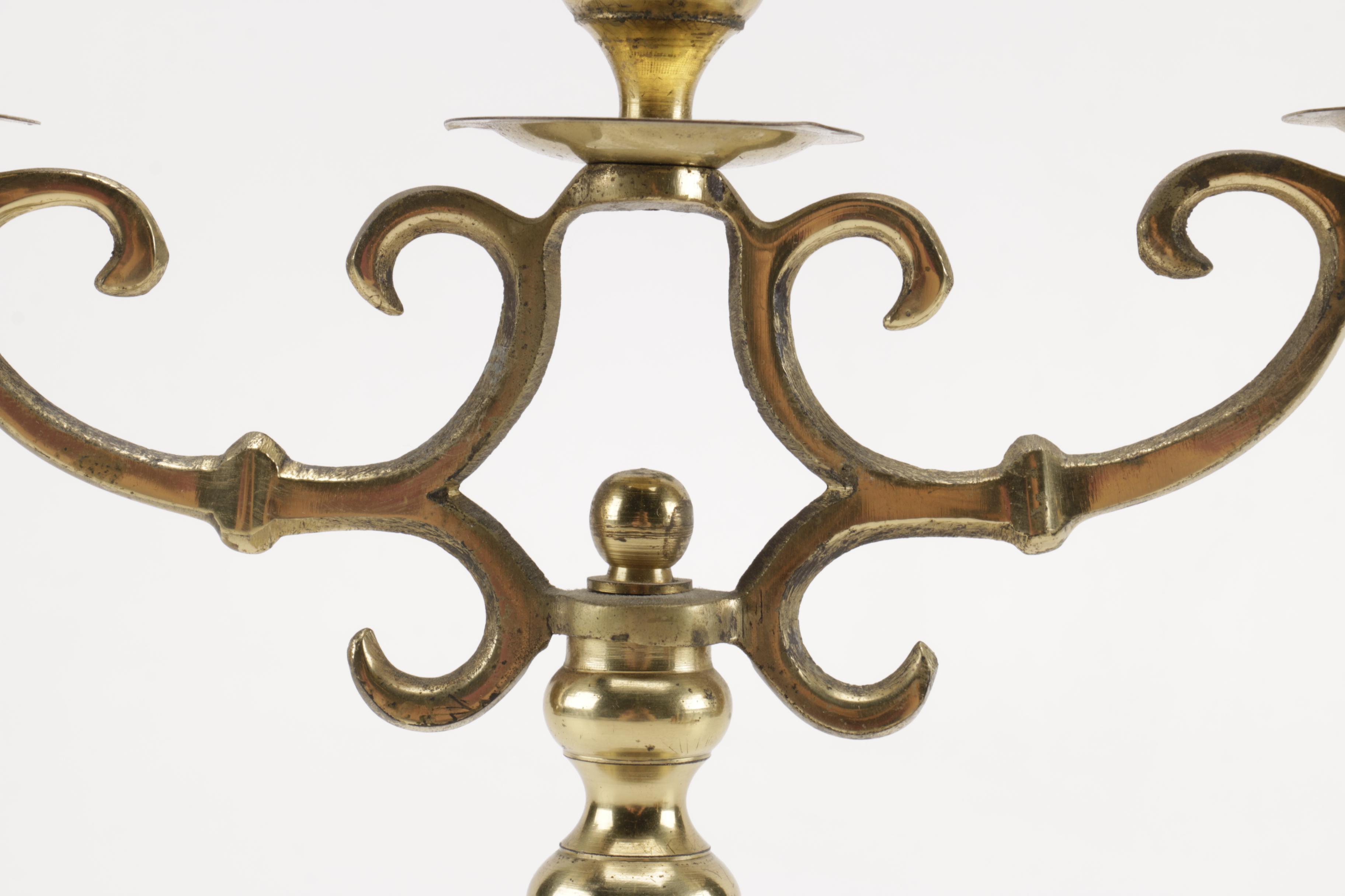 Metal Candlesticks With Accessories Featuring Brass