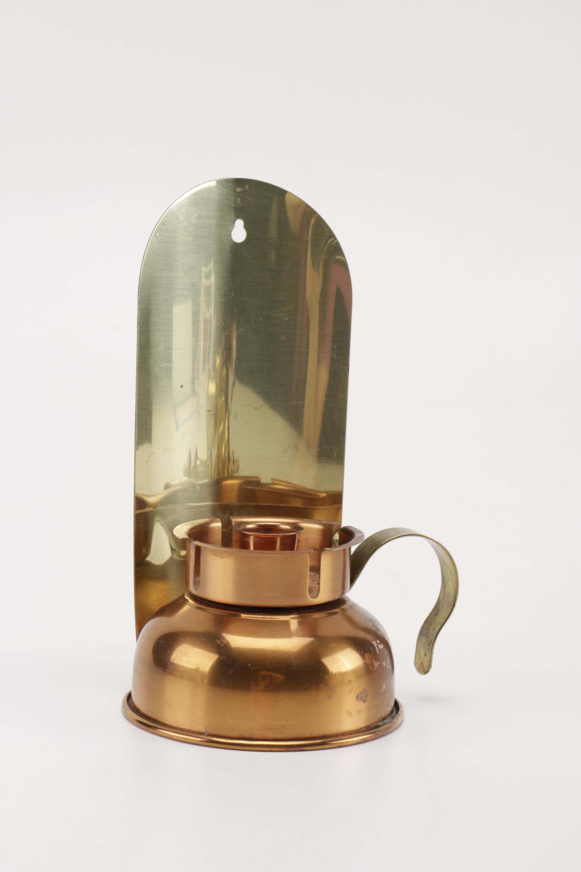 Metal Candlesticks With Accessories Featuring Brass