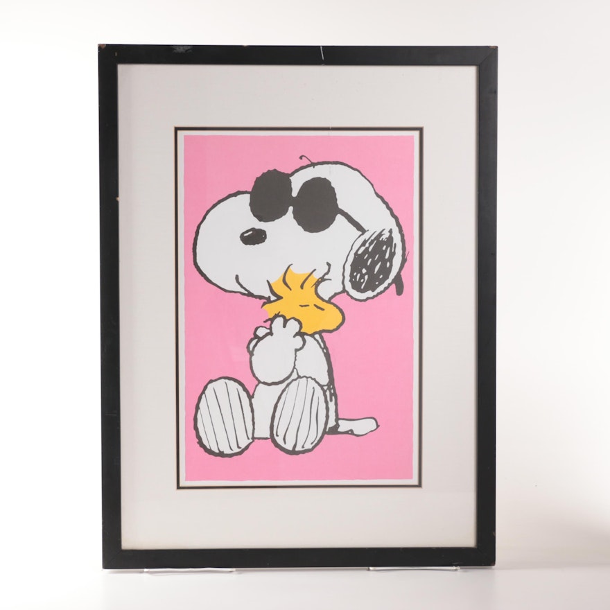Offset Lithograph After Charles Schultz Featuring Snoopy and Woodstock