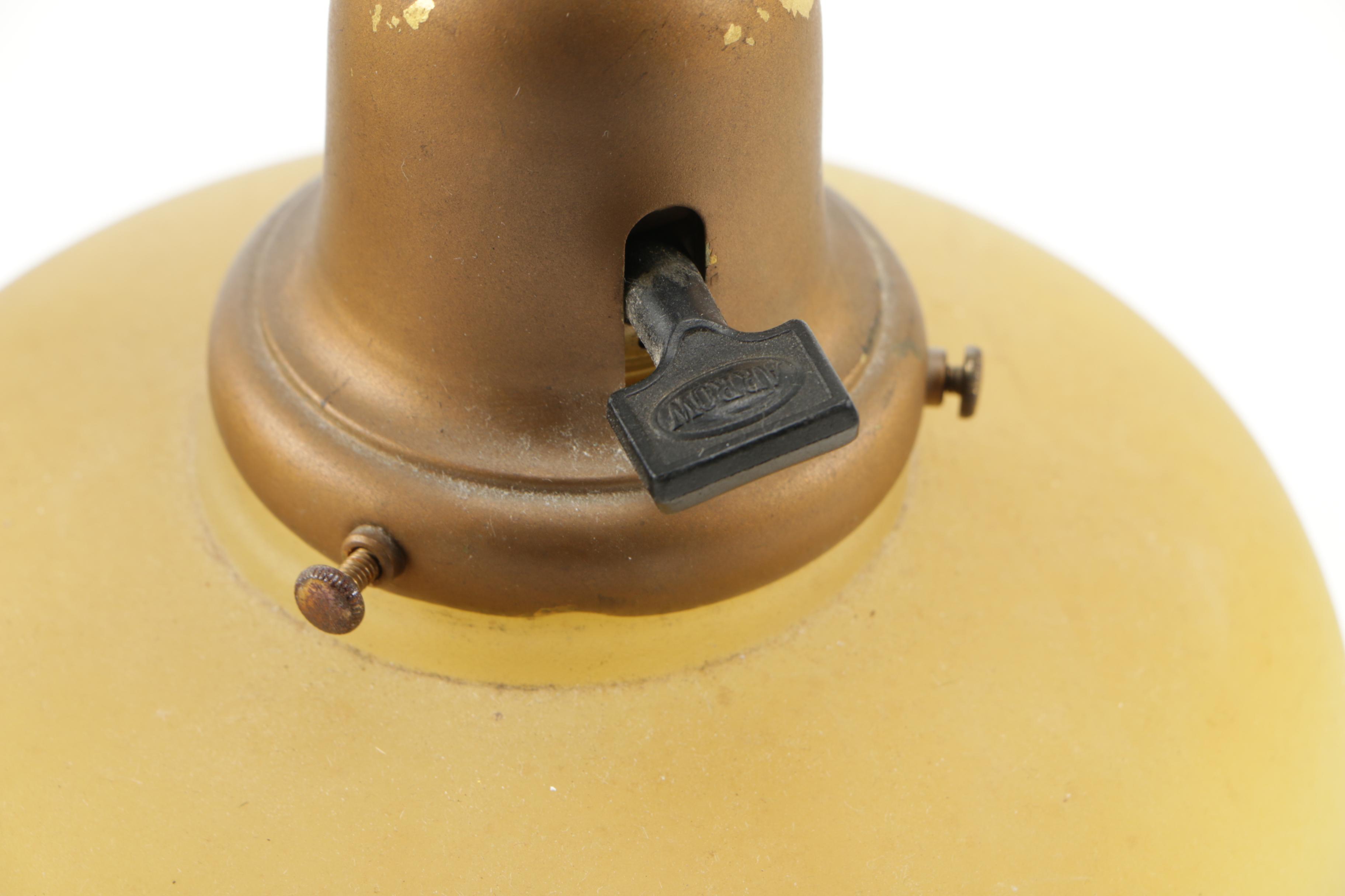 Brass Ceiling Light With Glass Shade