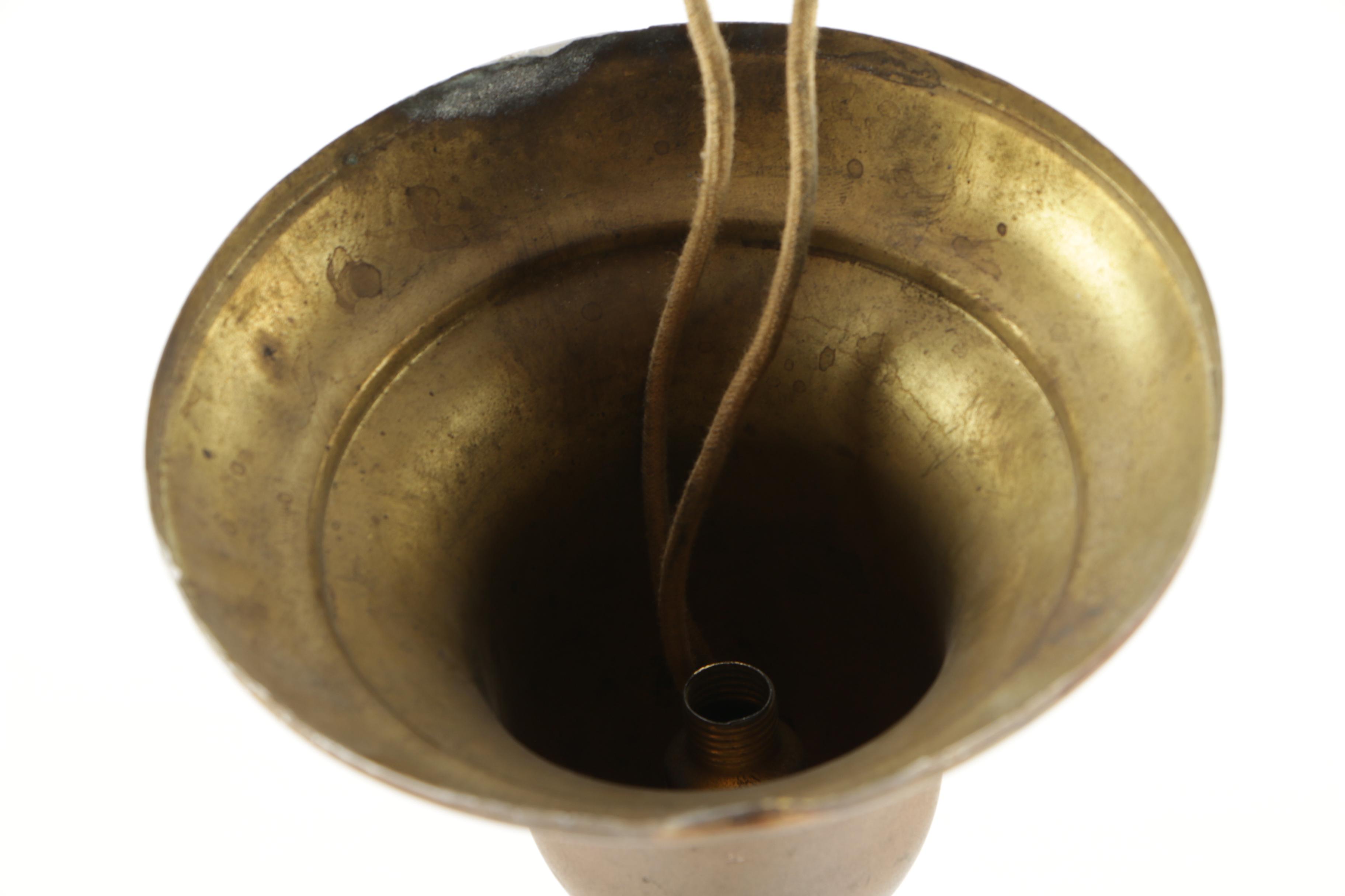 Brass Ceiling Light With Glass Shade