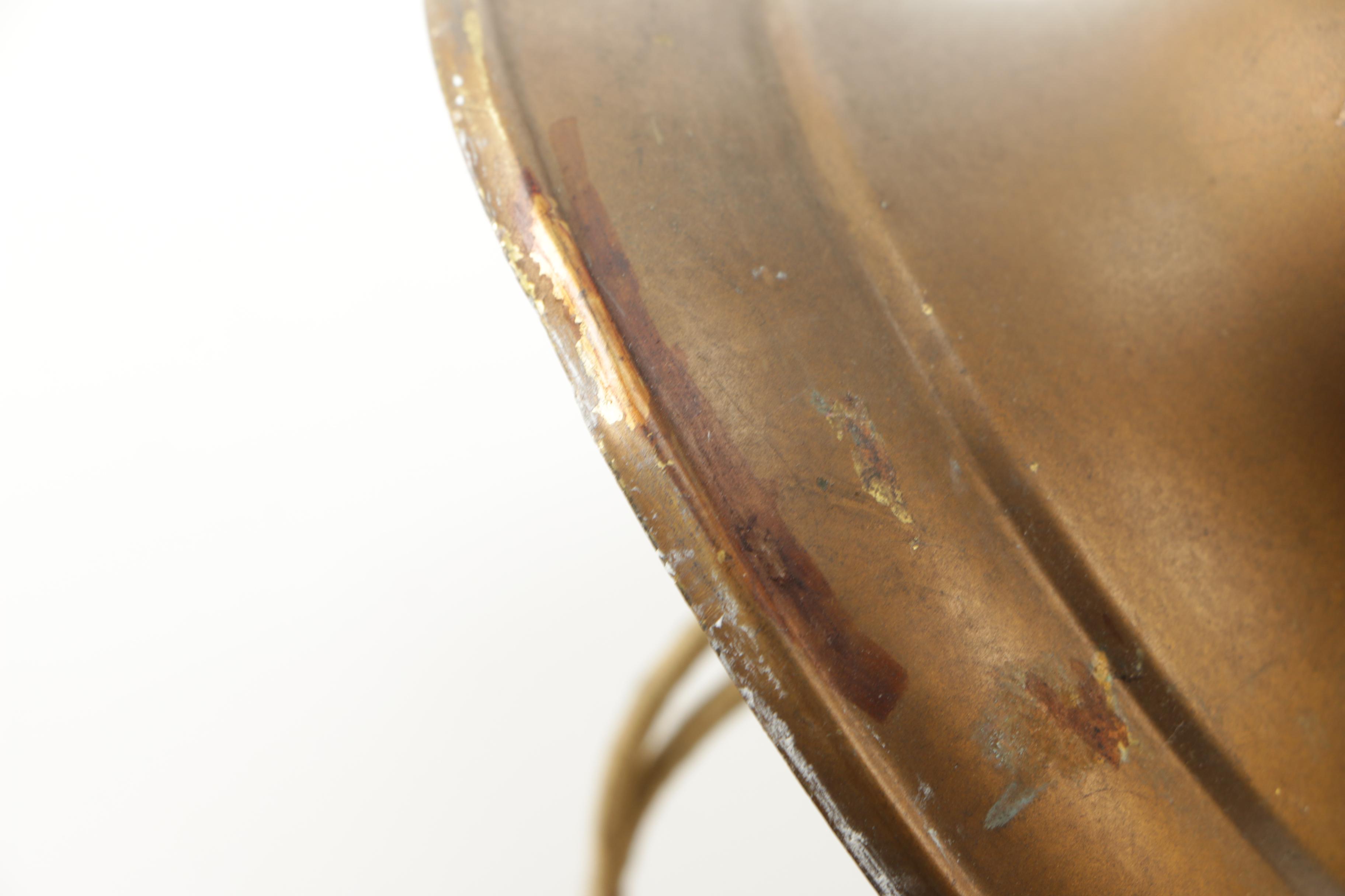 Brass Ceiling Light With Glass Shade