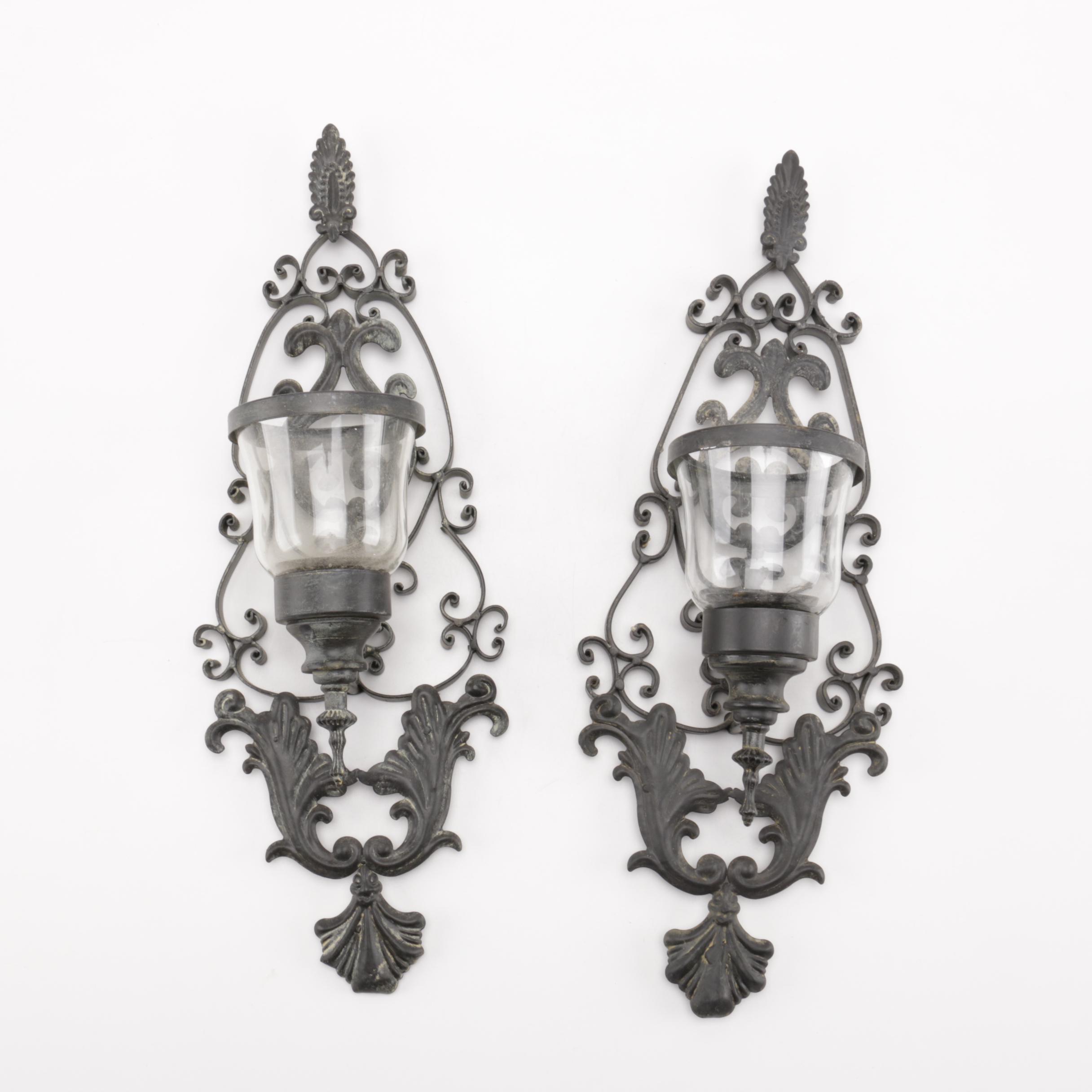 Two Hanging Candle Sconces