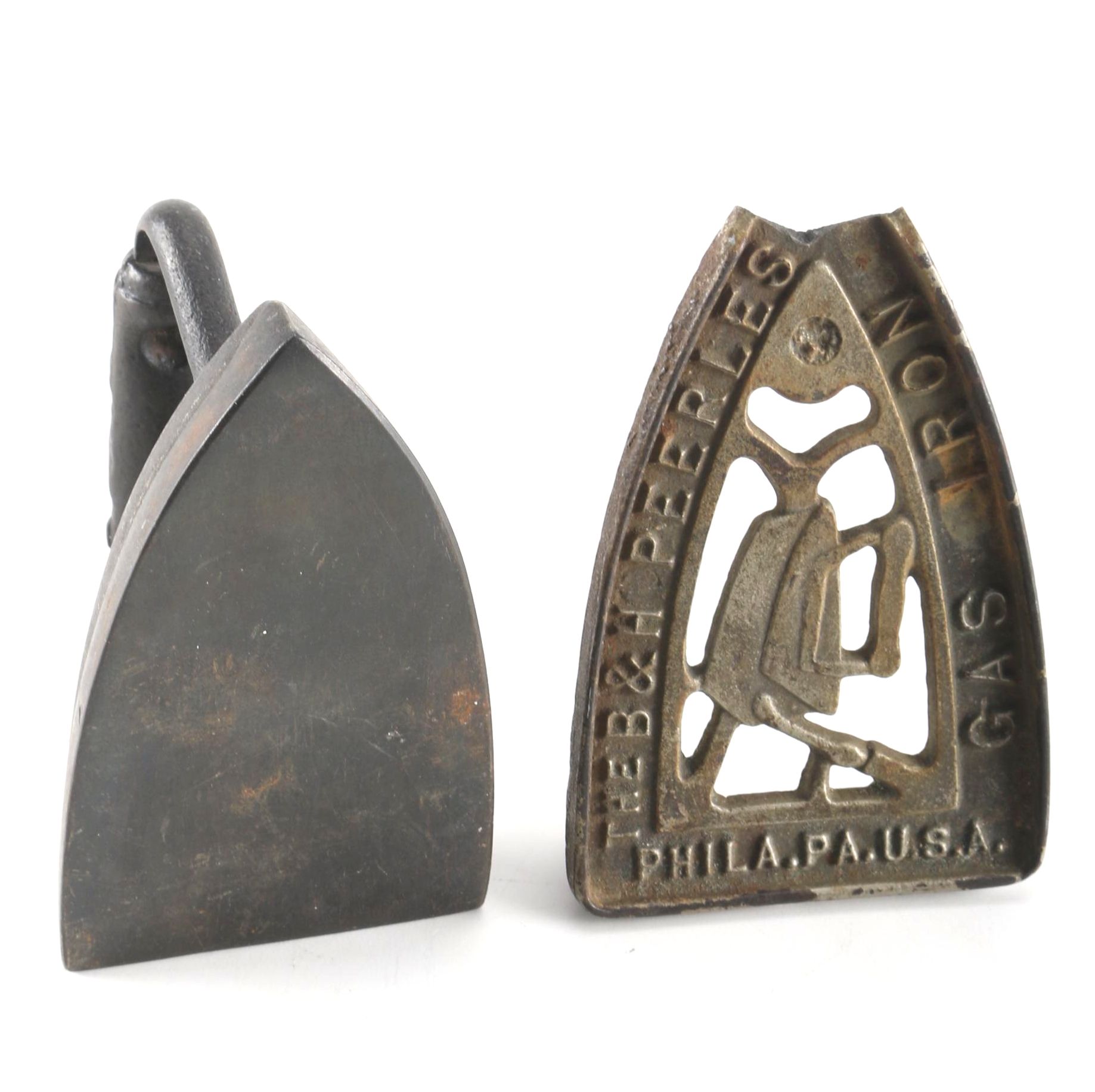 Cast Iron Flat Iron and Trivet