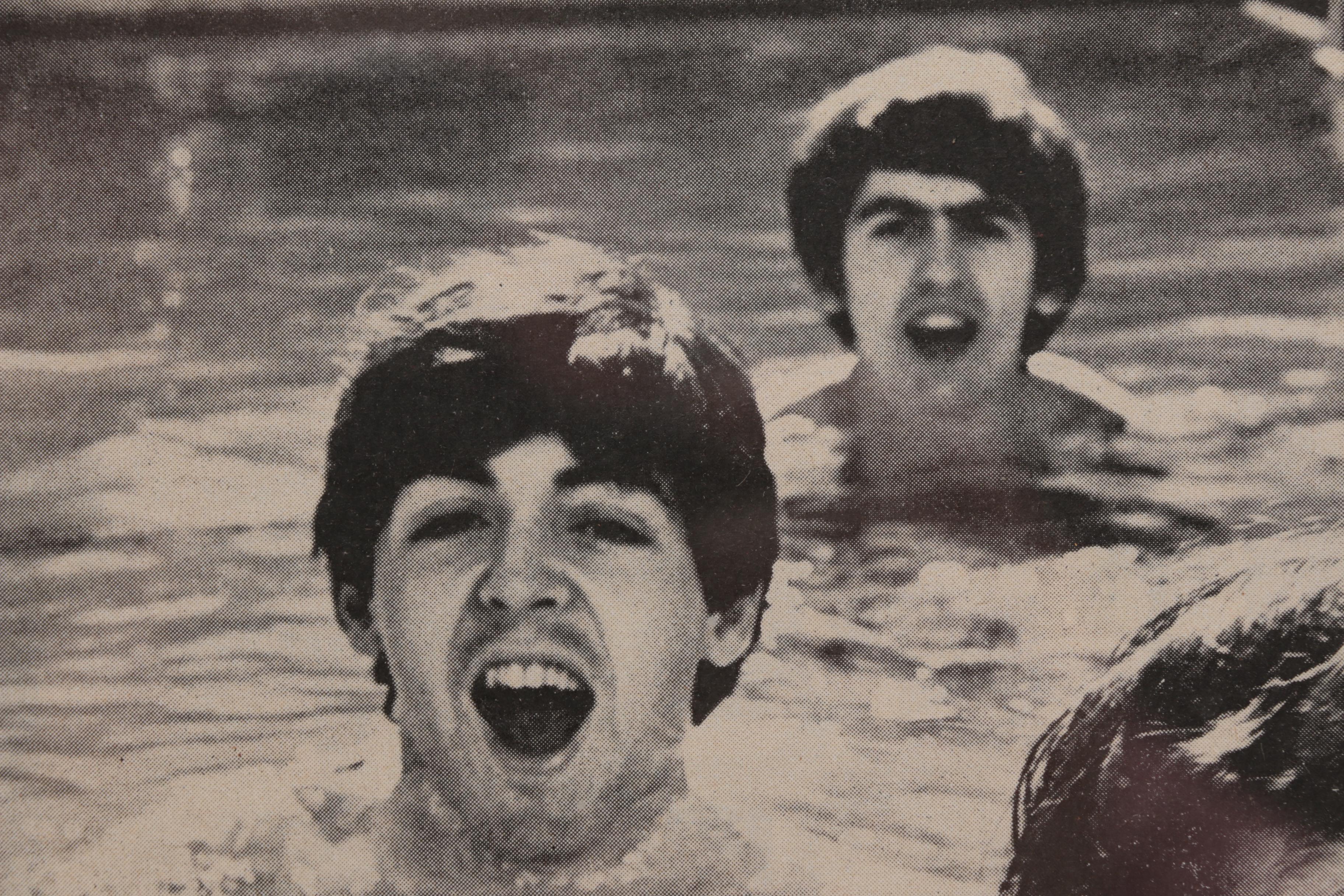 Vintage Newspaper Photo of The Beatles After John Loengard