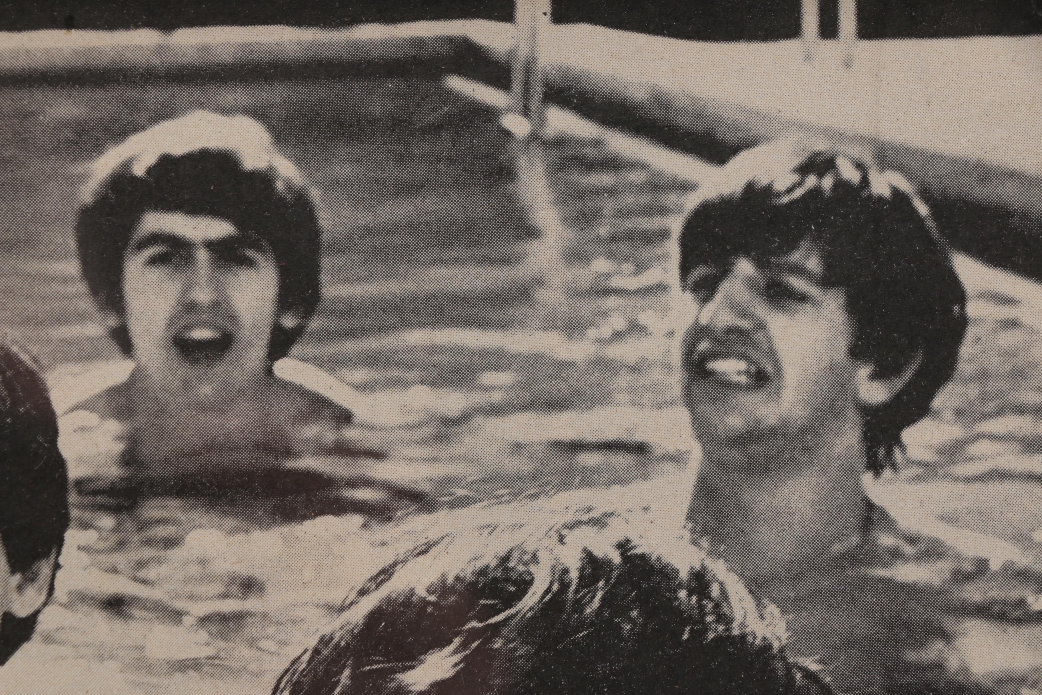 Vintage Newspaper Photo of The Beatles After John Loengard