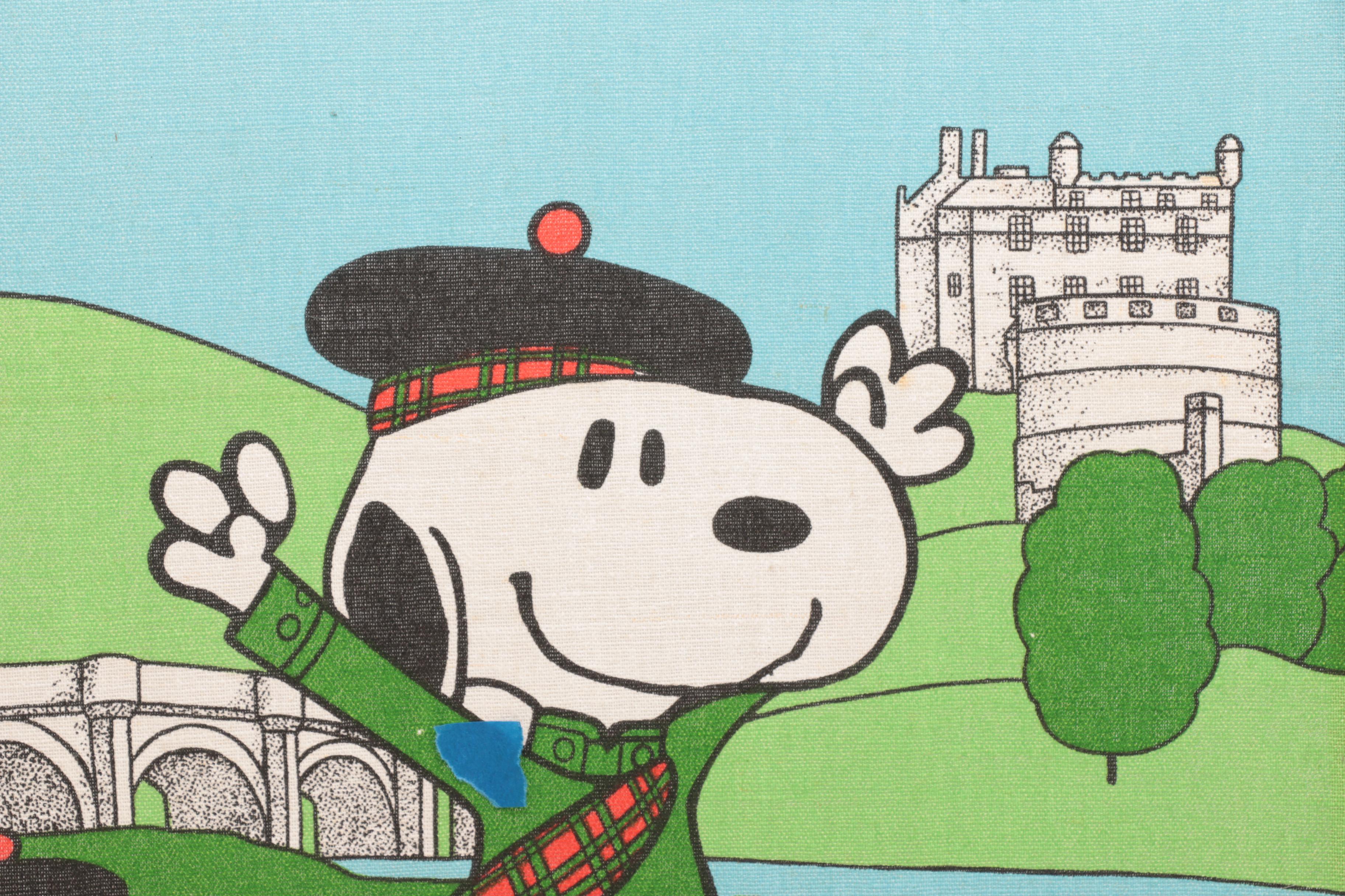 "Snoopy Highland Fling" Tea Towel