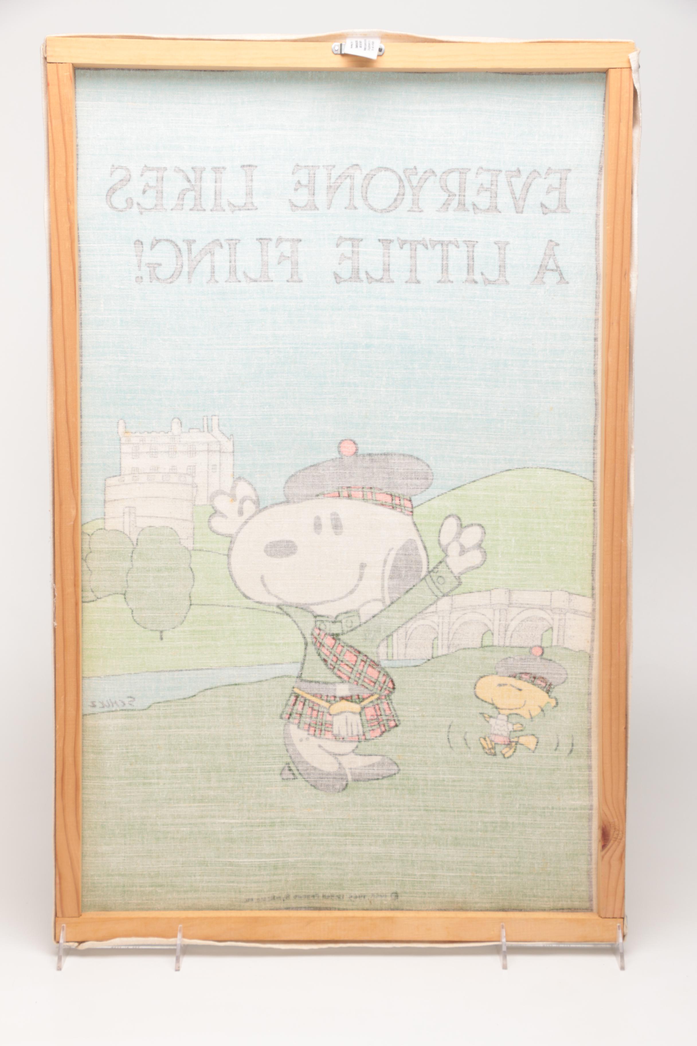 "Snoopy Highland Fling" Tea Towel